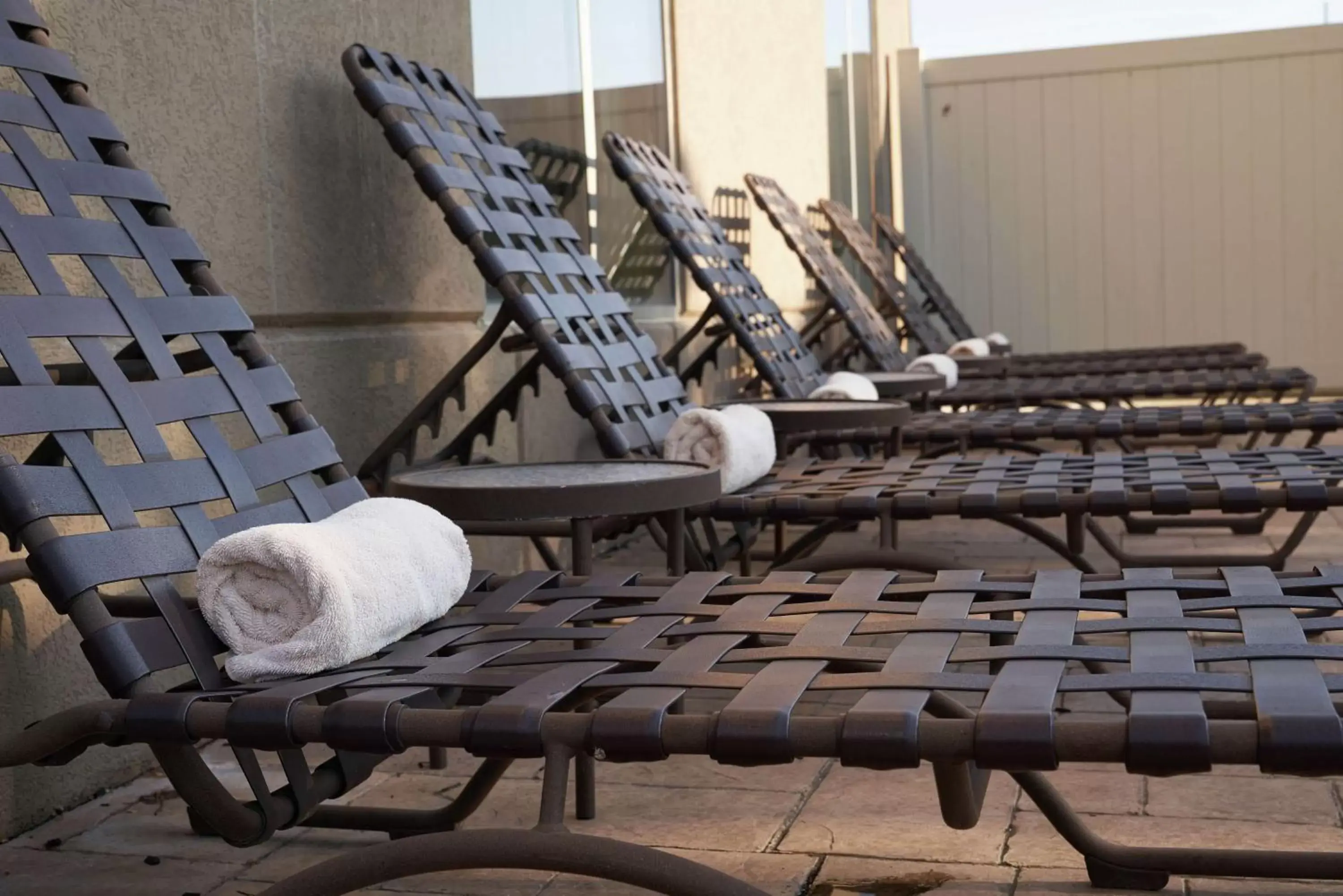 Patio, Fitness Center/Facilities in Hilton Garden Inn Evansville