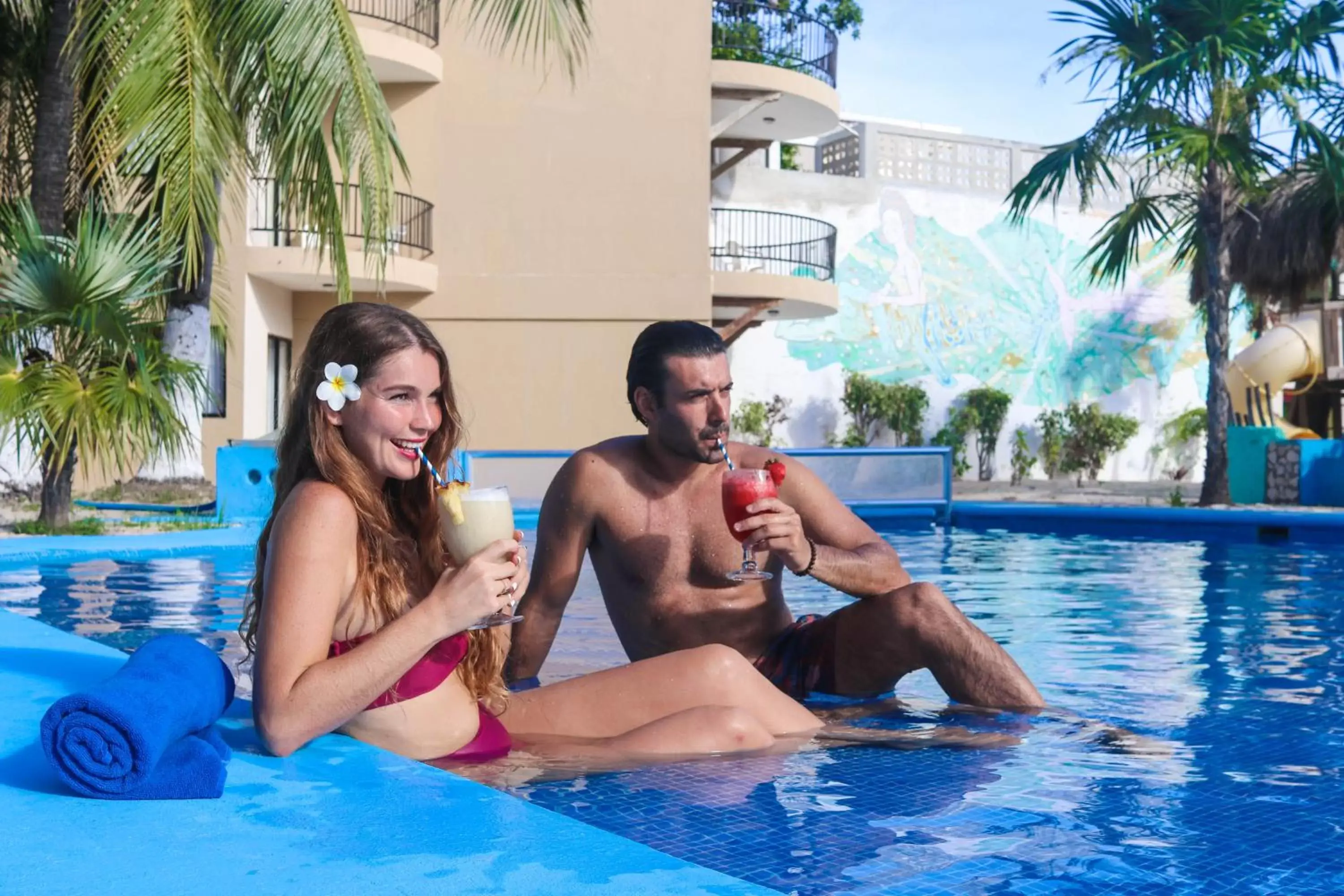 People, Swimming Pool in Hotel Posada del Mar