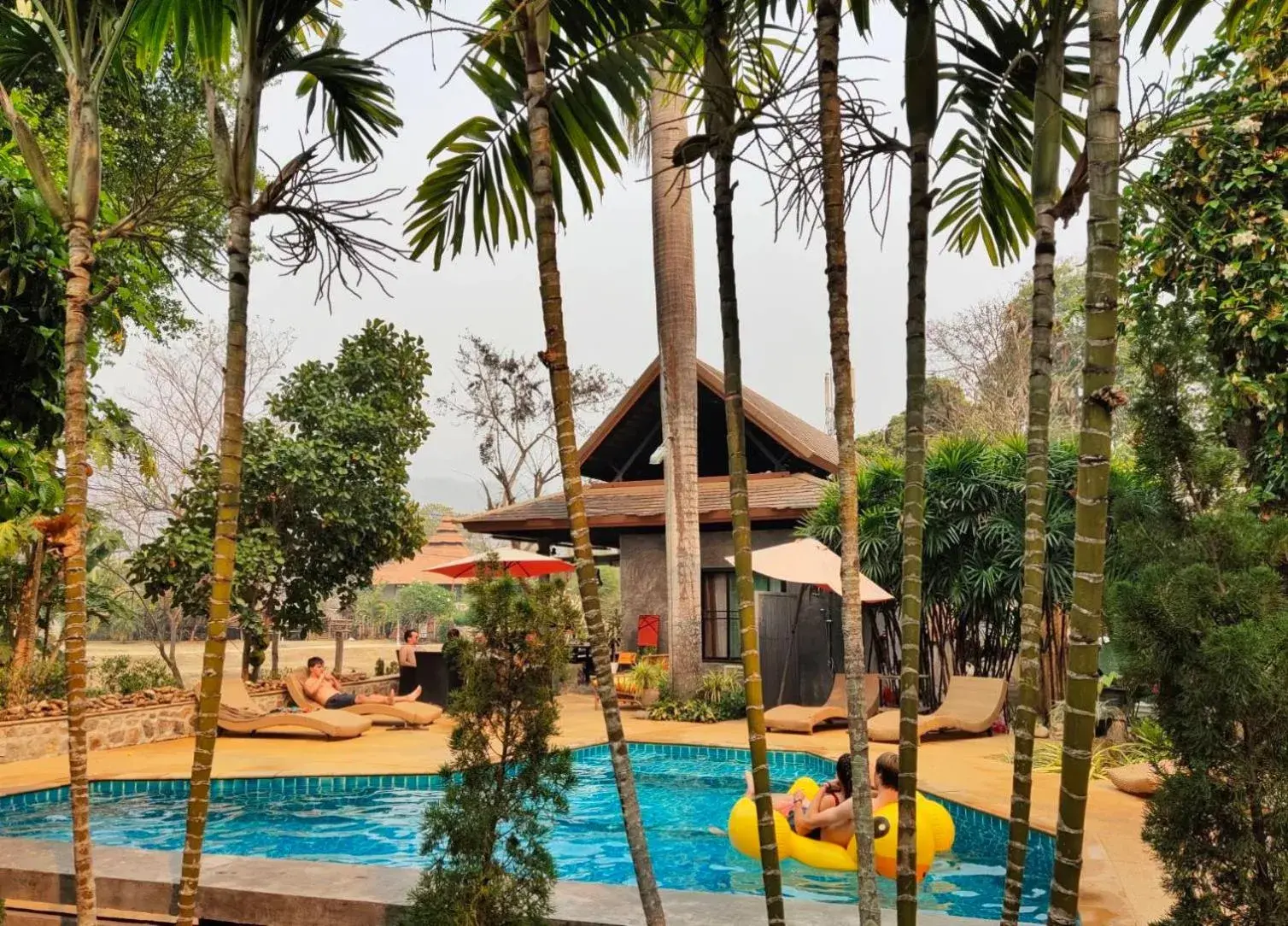 Swimming pool in Family House @ Pai