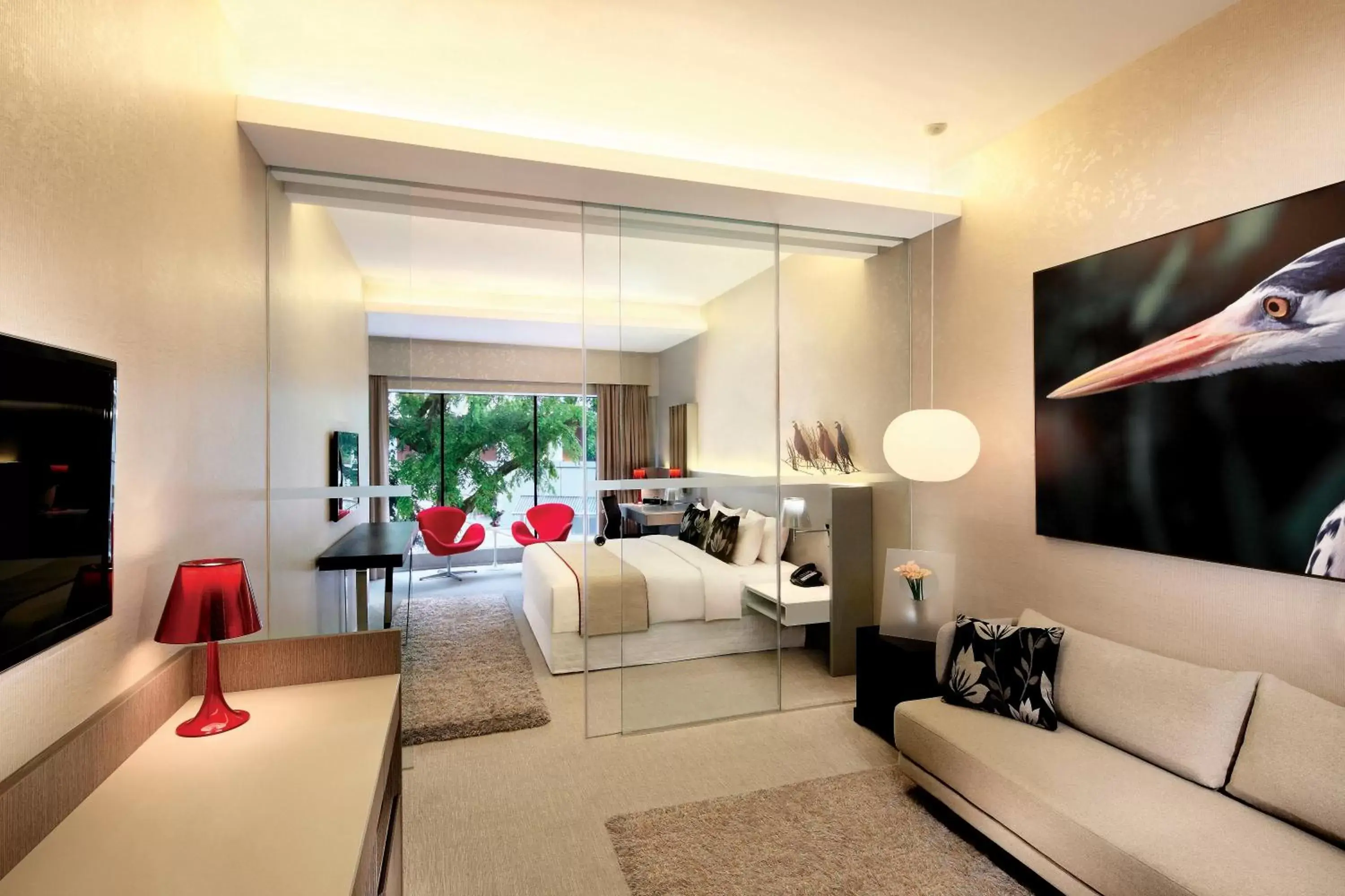 Bedroom, Seating Area in D'Hotel Singapore managed by The Ascott Limited