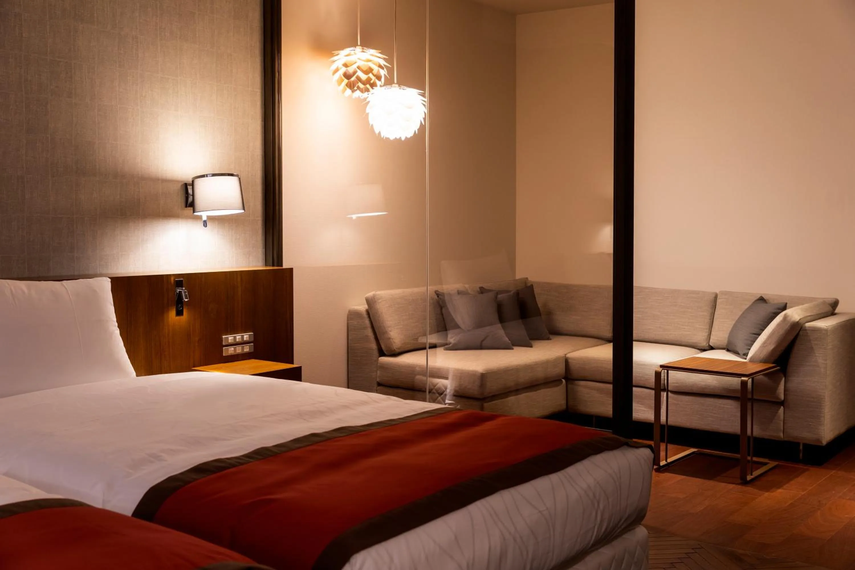 Living room, Bed in Kitayuzawa Mori no soraniwa