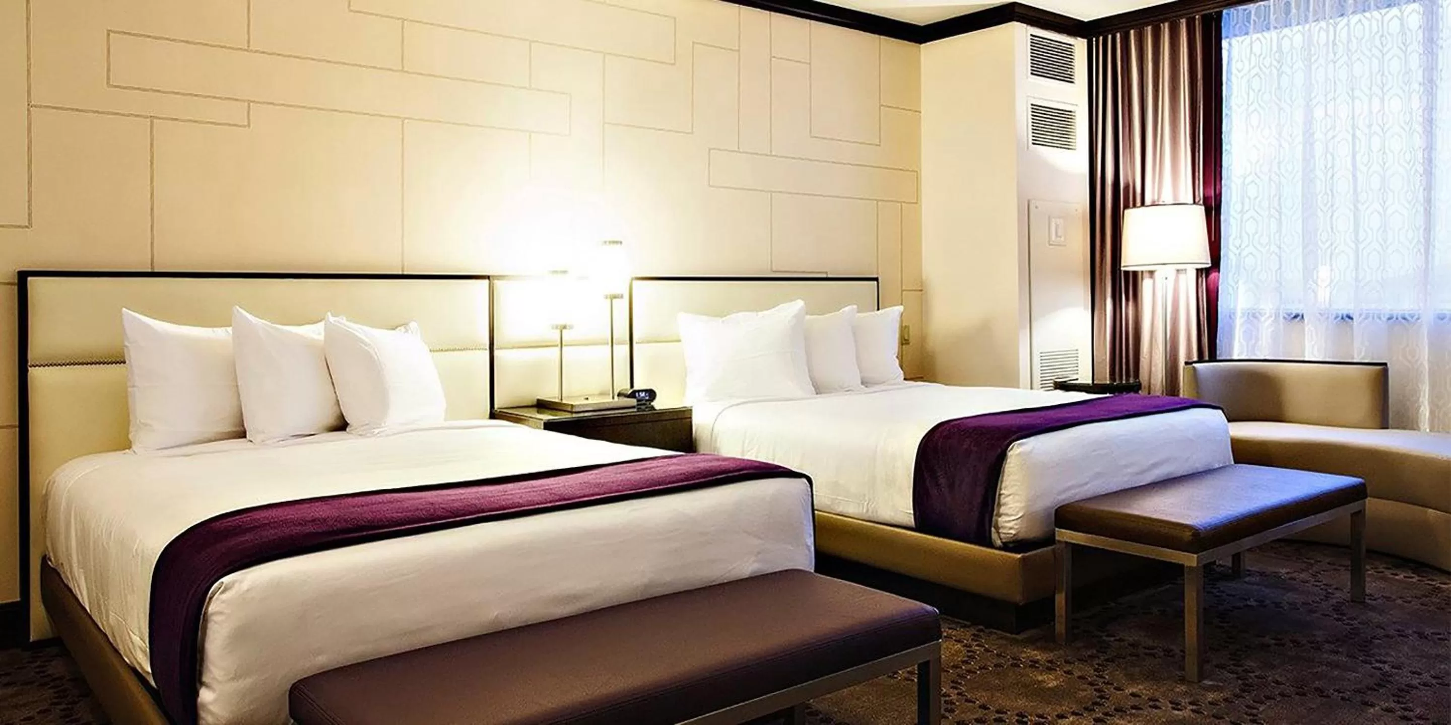 Bedroom, Bed in Harrah's Resort Atlantic City, A Caesars Destination