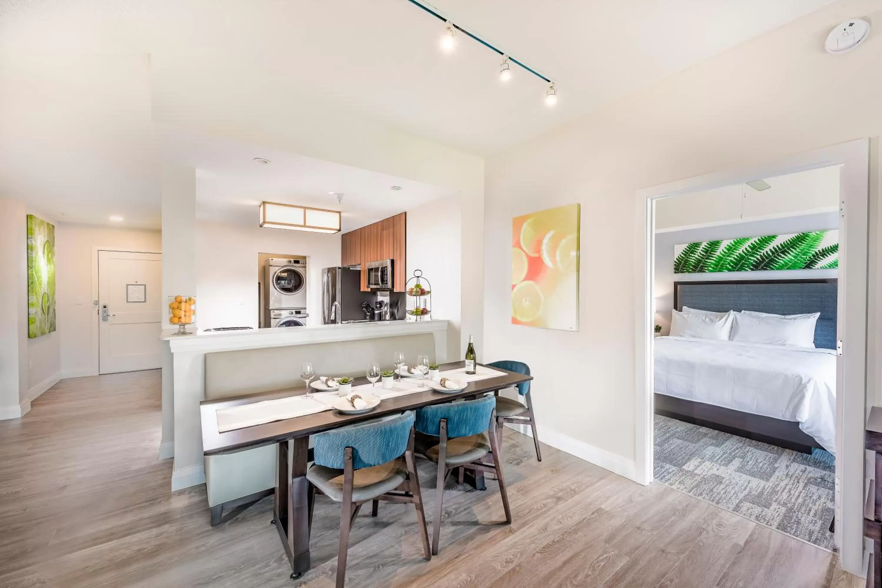 Kitchen or kitchenette, Bed in The Grove Resort & Water Park Orlando Kitchen or kitchenette, Bed in The Grove Resort & Water Park Orlando