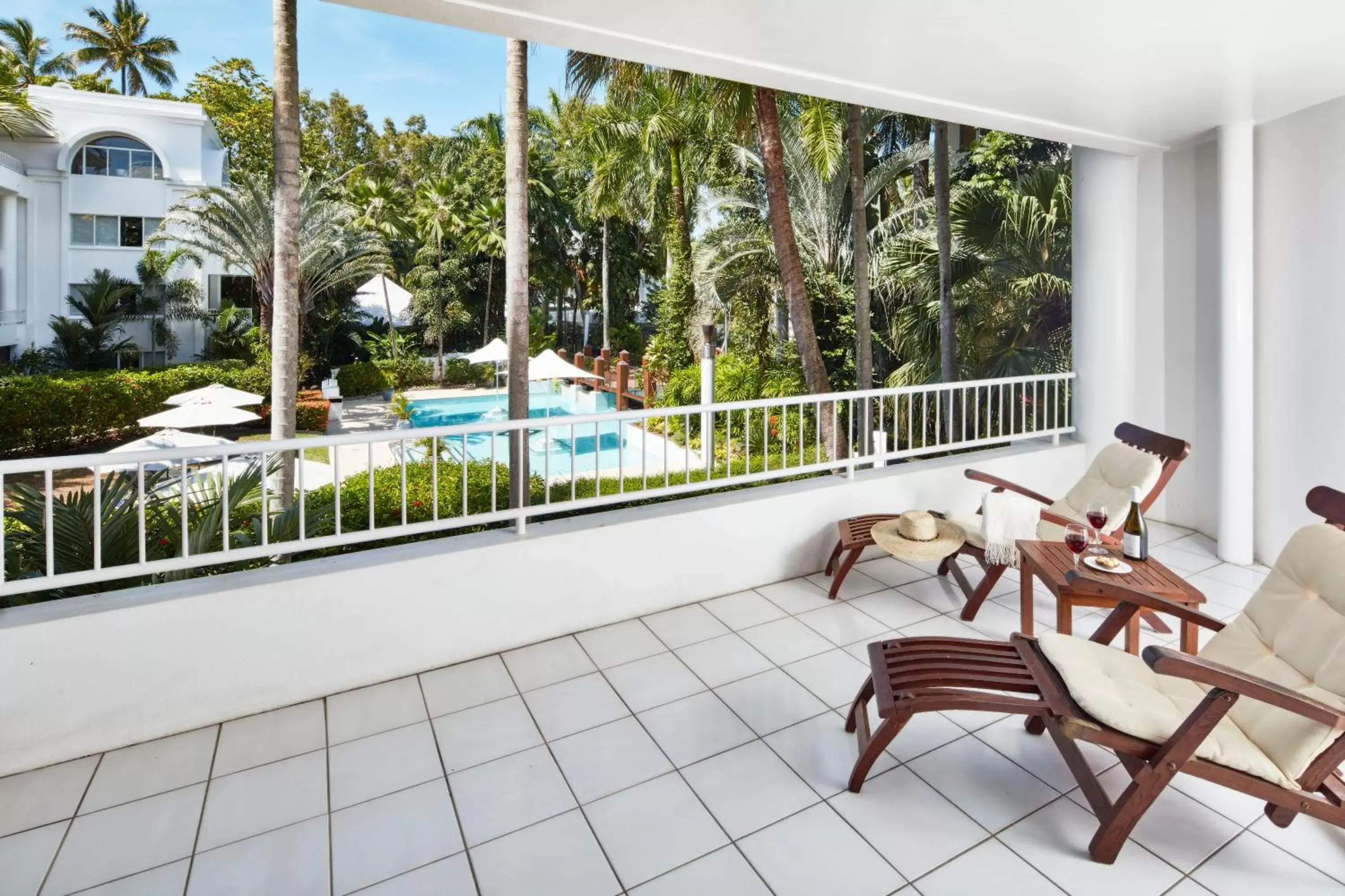 Balcony/Terrace, Pool View in Alamanda Palm Cove by Lancemore