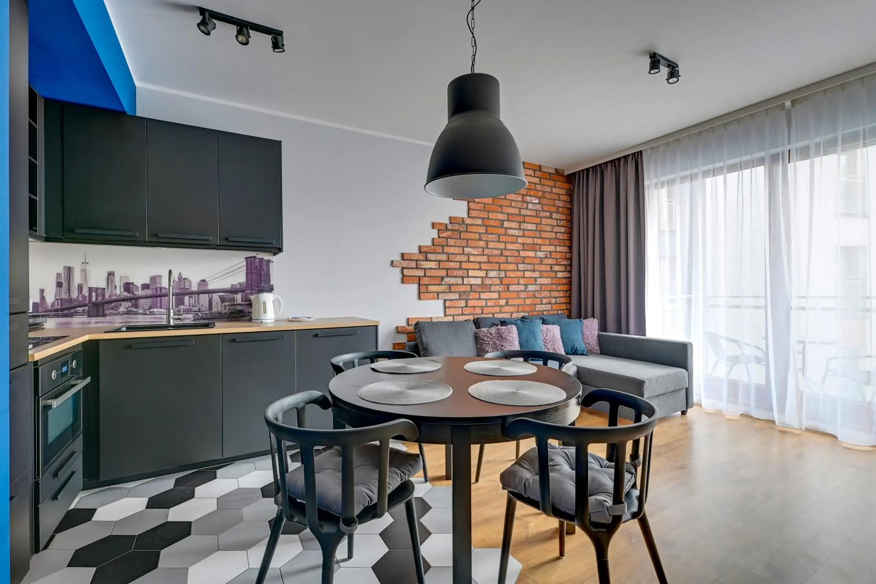 kitchen, Dining Area in GRANO APARTMENTS Gdansk Nowa Motlawa SPA & Wellness