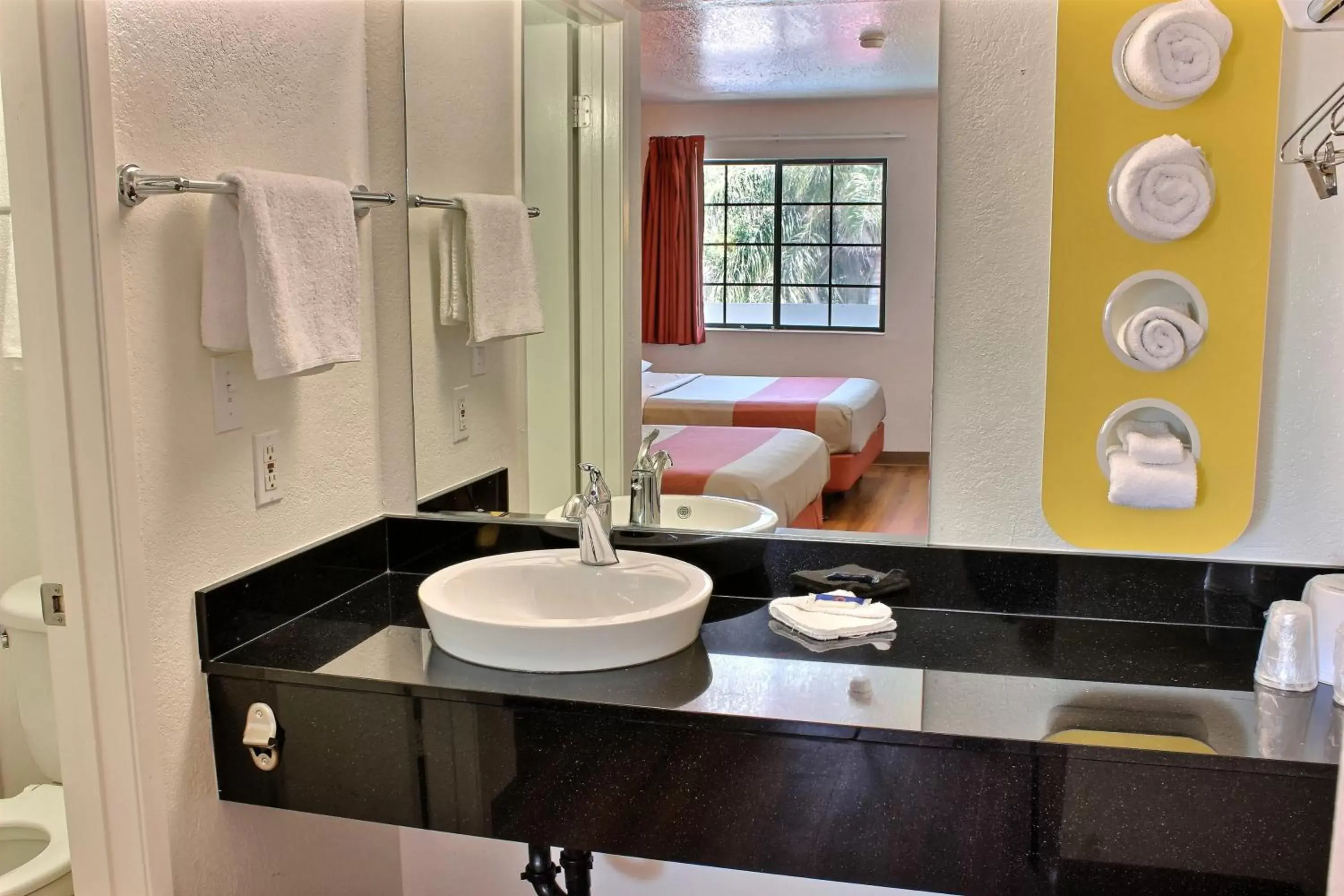 Bathroom in Motel 6-Coalinga, CA - East Bathroom in Motel 6-Coalinga, CA - East