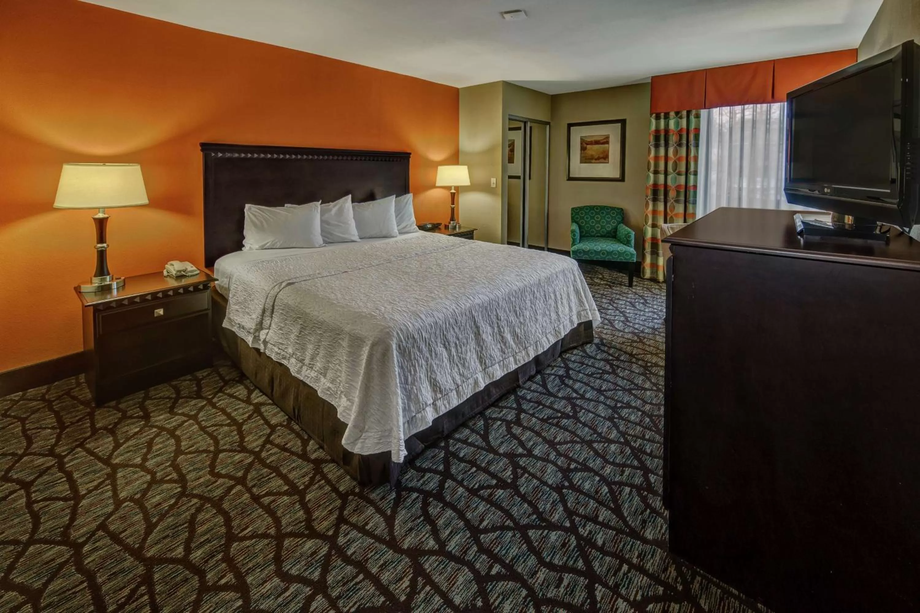 King Room with Roll-In Shower - Disability Access in Hampton Inn Asheville-Tunnel Road