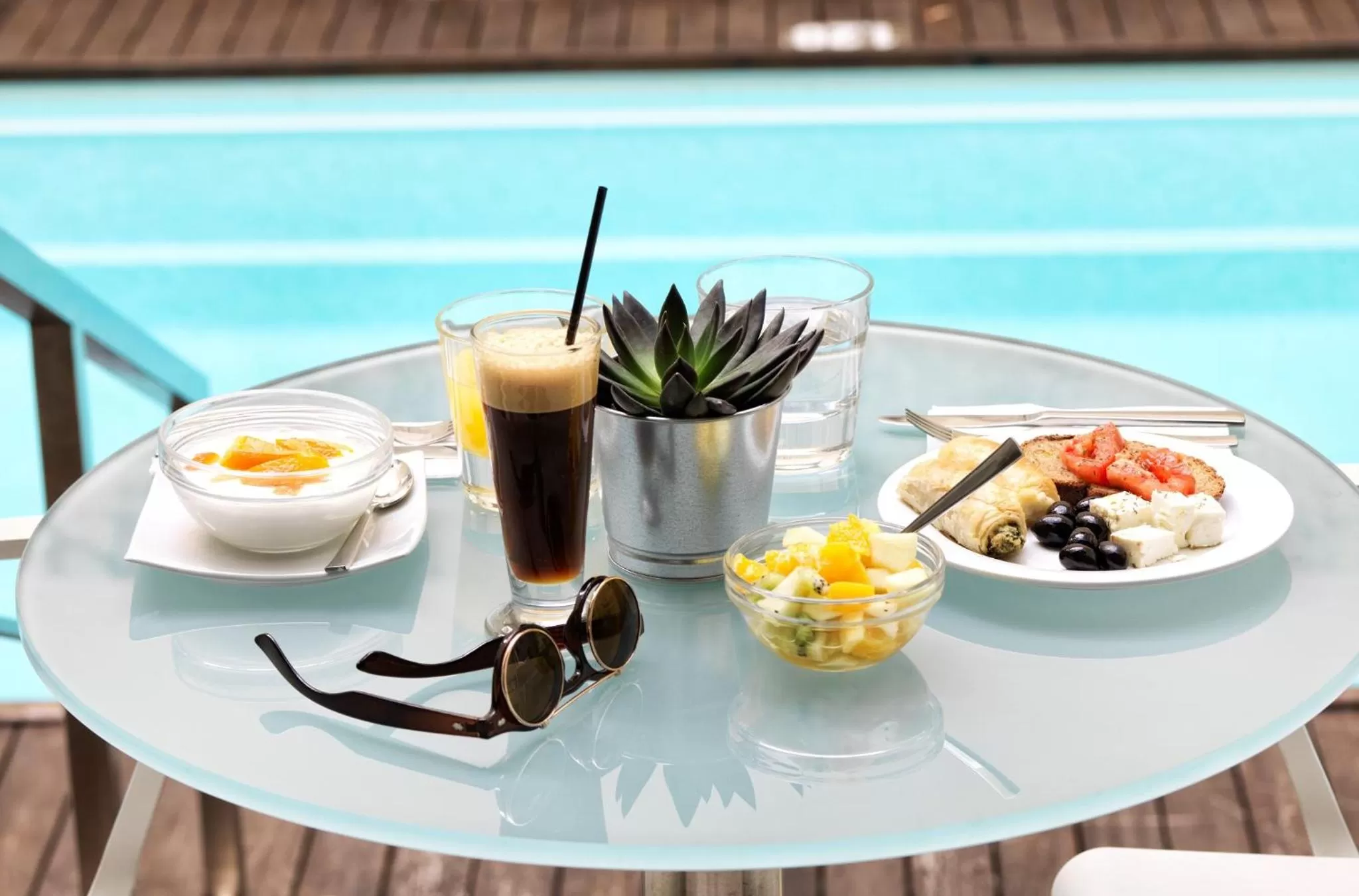 Pool view in Acropolis Hill Hotel