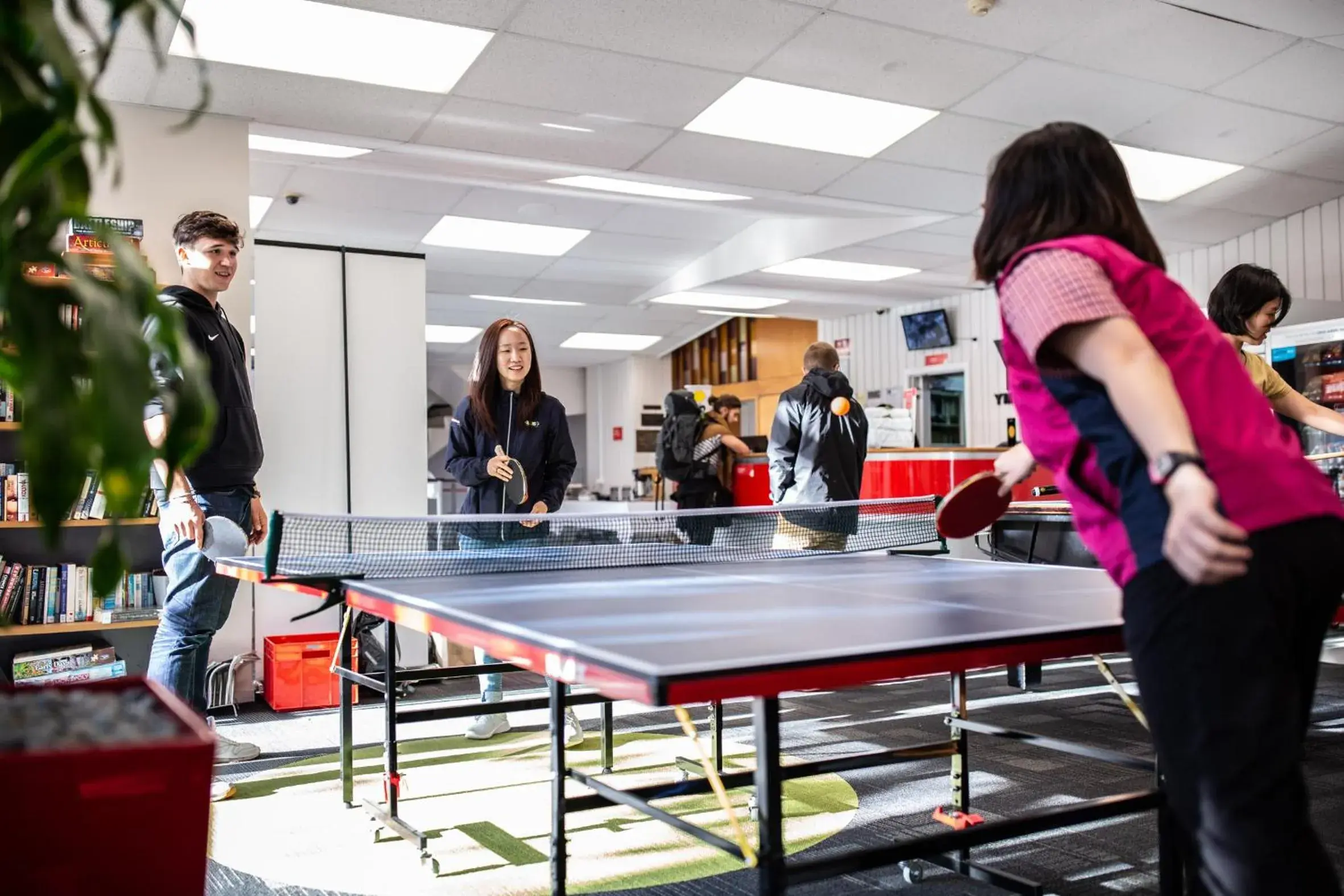 People, Table Tennis in YMCA Hostel