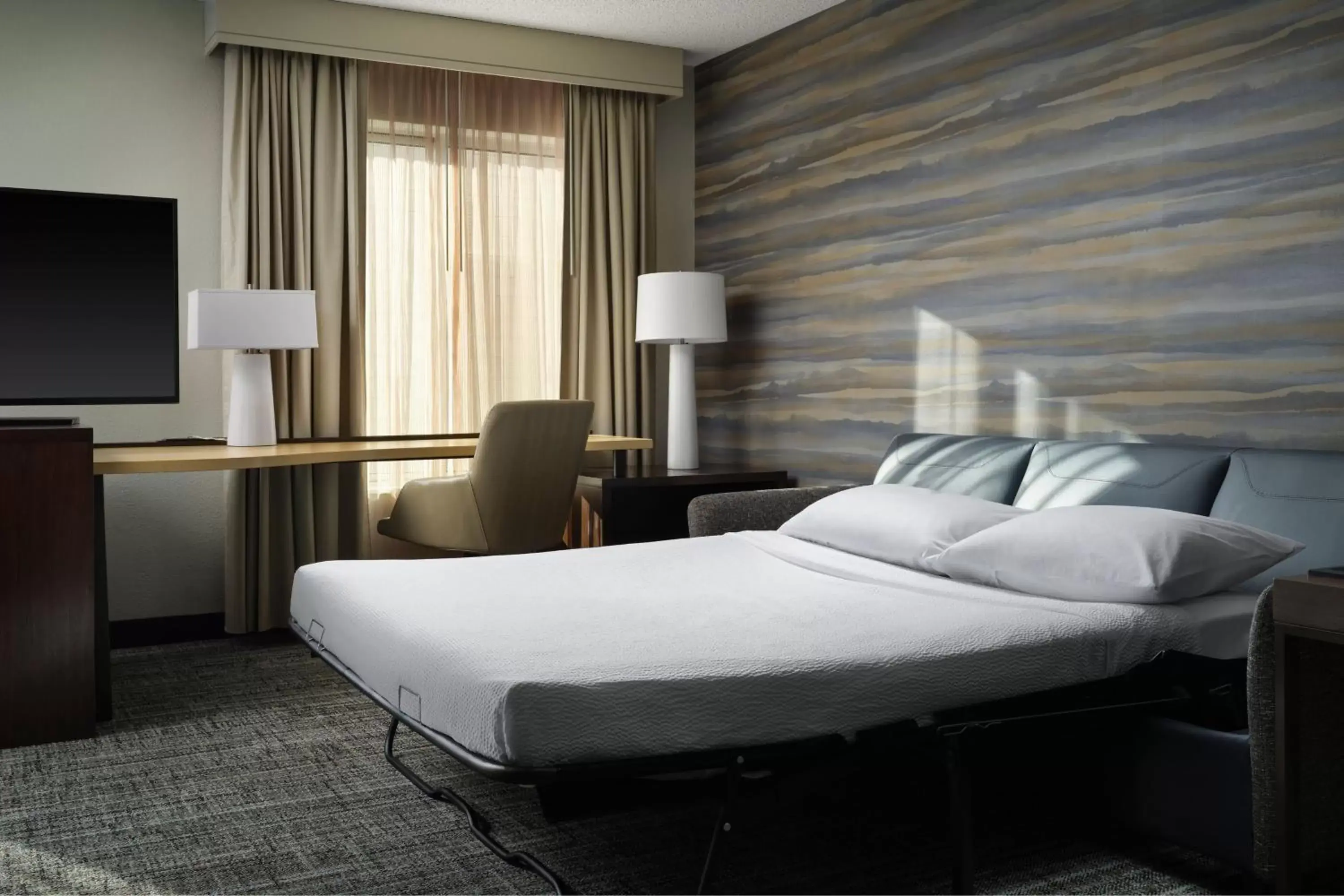 Photo of the whole room, Bed in Residence Inn by Marriott Grand Rapids Airport