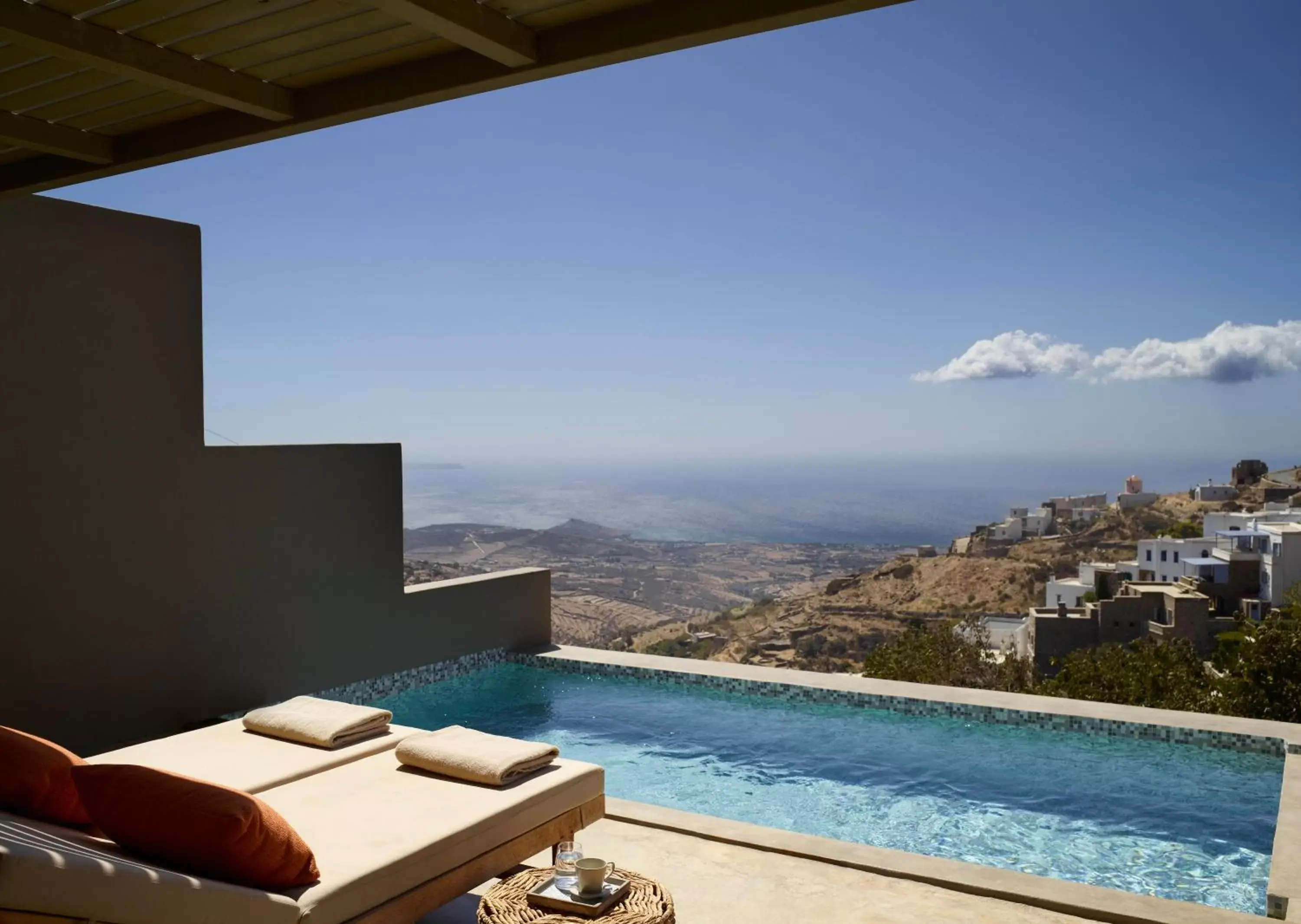 Balcony/Terrace, Swimming Pool in Aeolis Tinos Suites