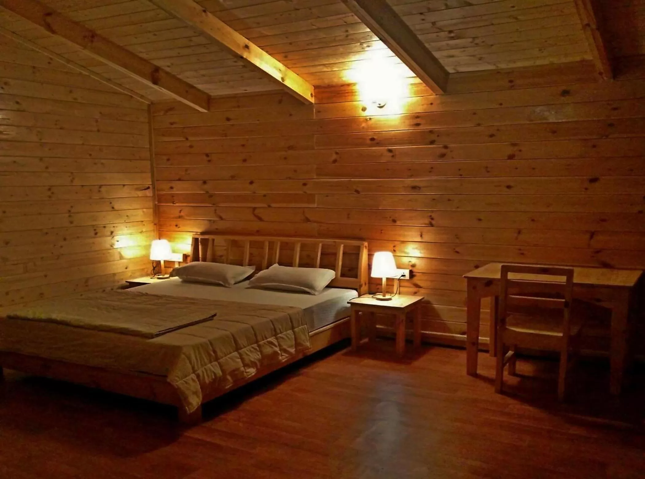 Photo of the whole room, Bed in labdhi Resorts Masinagudi- Stag Groups not allowed