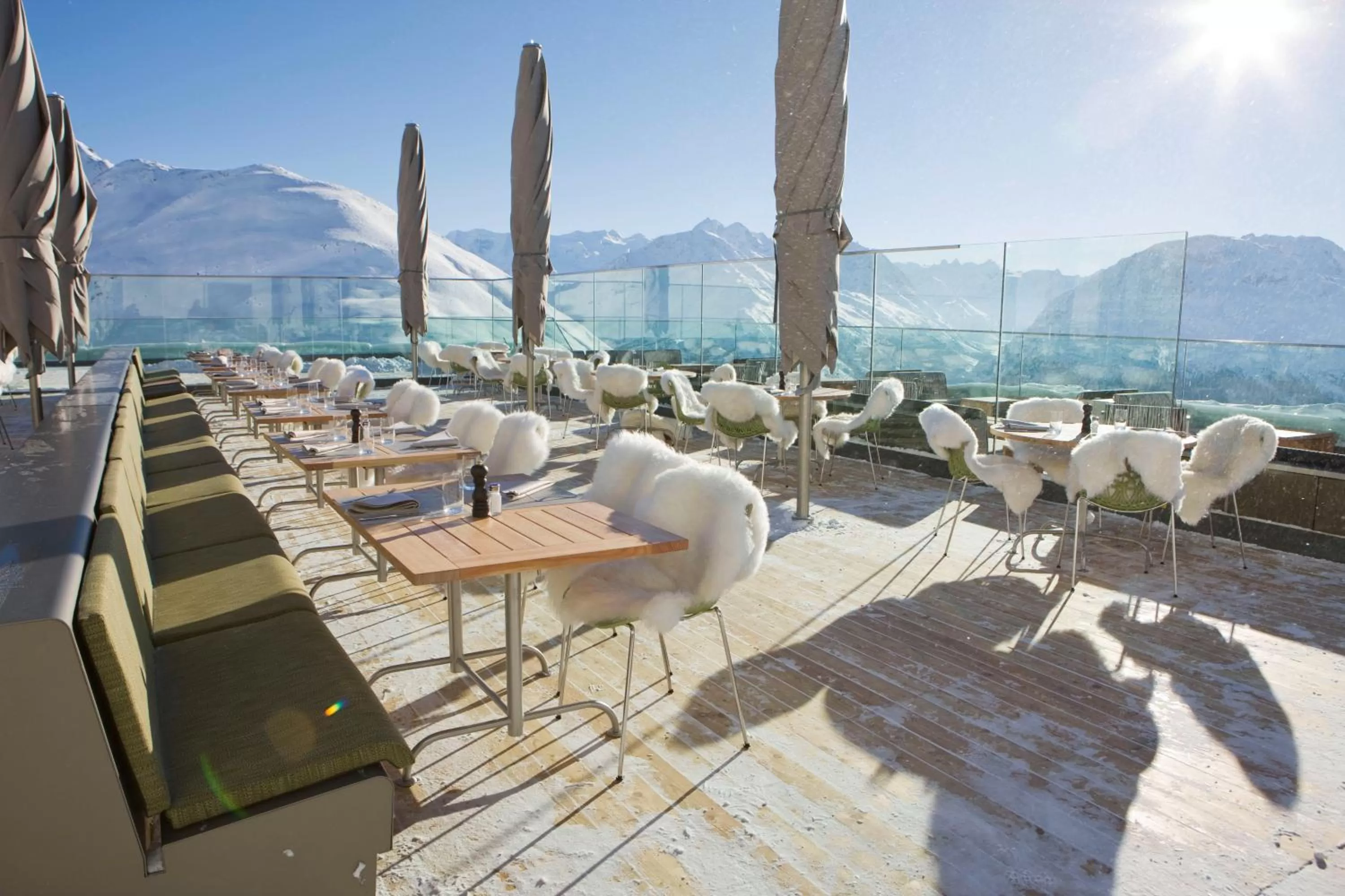 Balcony/Terrace in Romantik Hotel Muottas Muragl