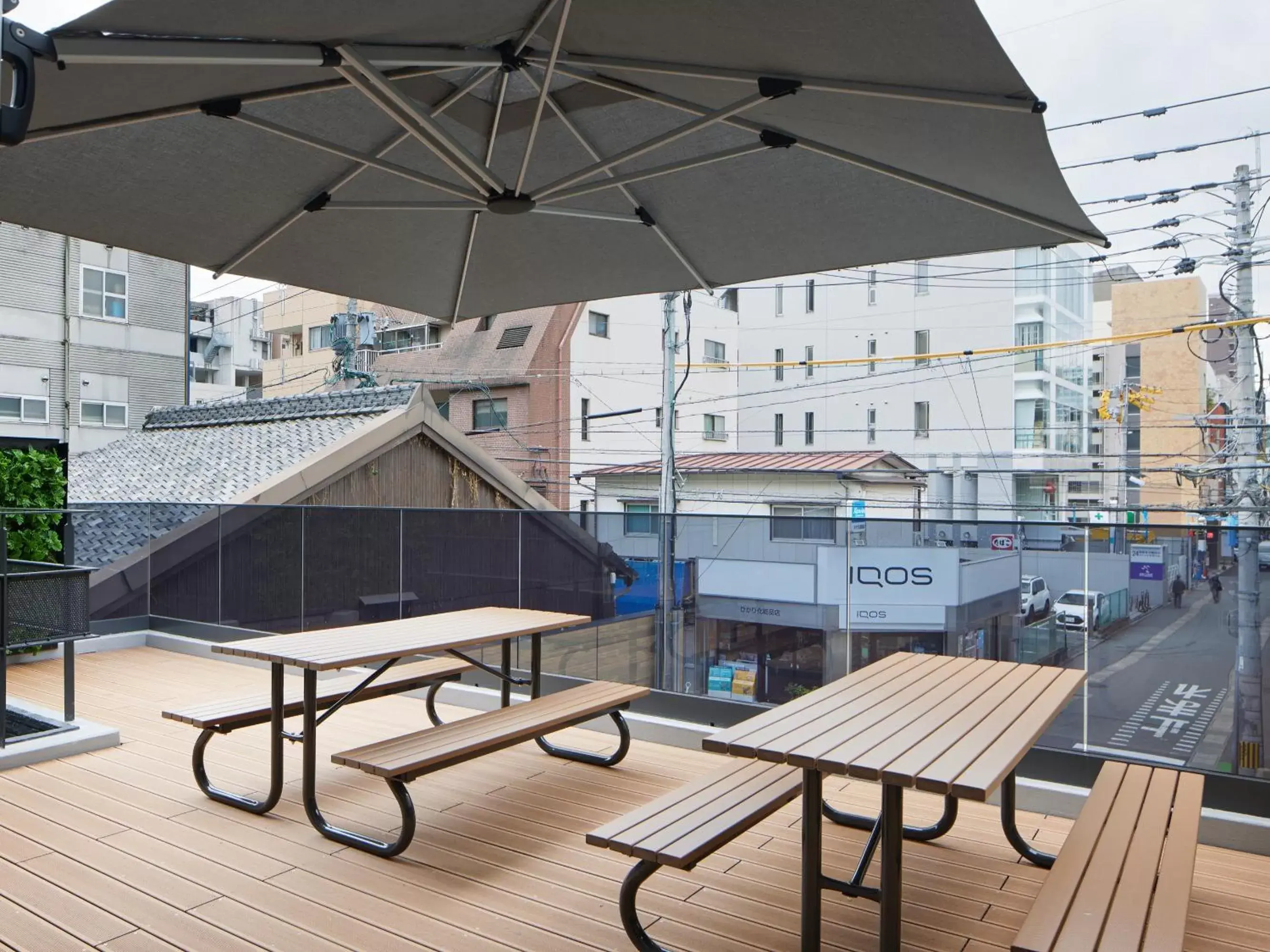 Balcony/Terrace in LAMP LIGHT BOOKS HOTEL fukuoka