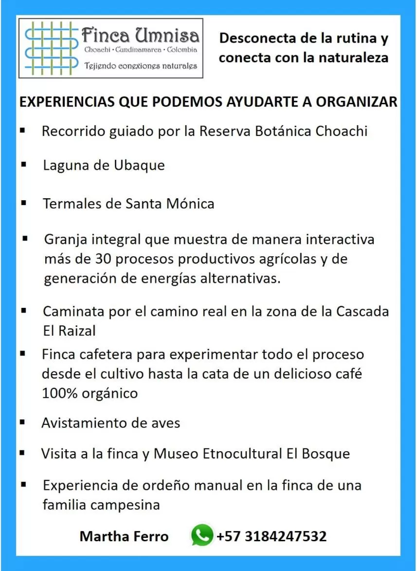 Activities in Finca Umnisa - Choachi