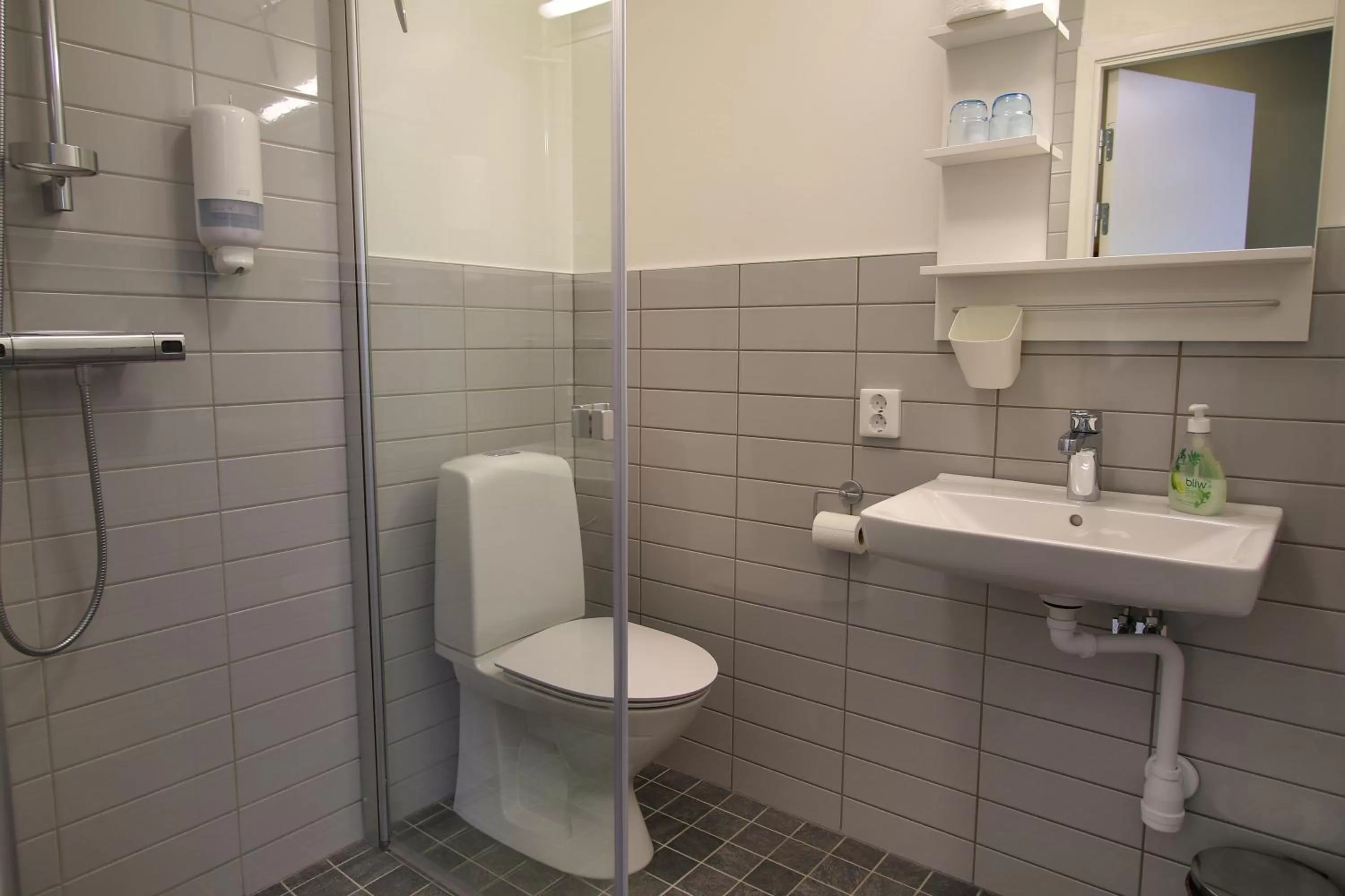 Shower in Hotell Munkeröd