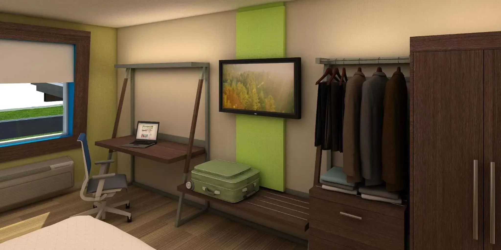 wardrobe, TV/Entertainment Center in Holiday Inn Express & Suites - King George - Dahlgren, an IHG Hotel