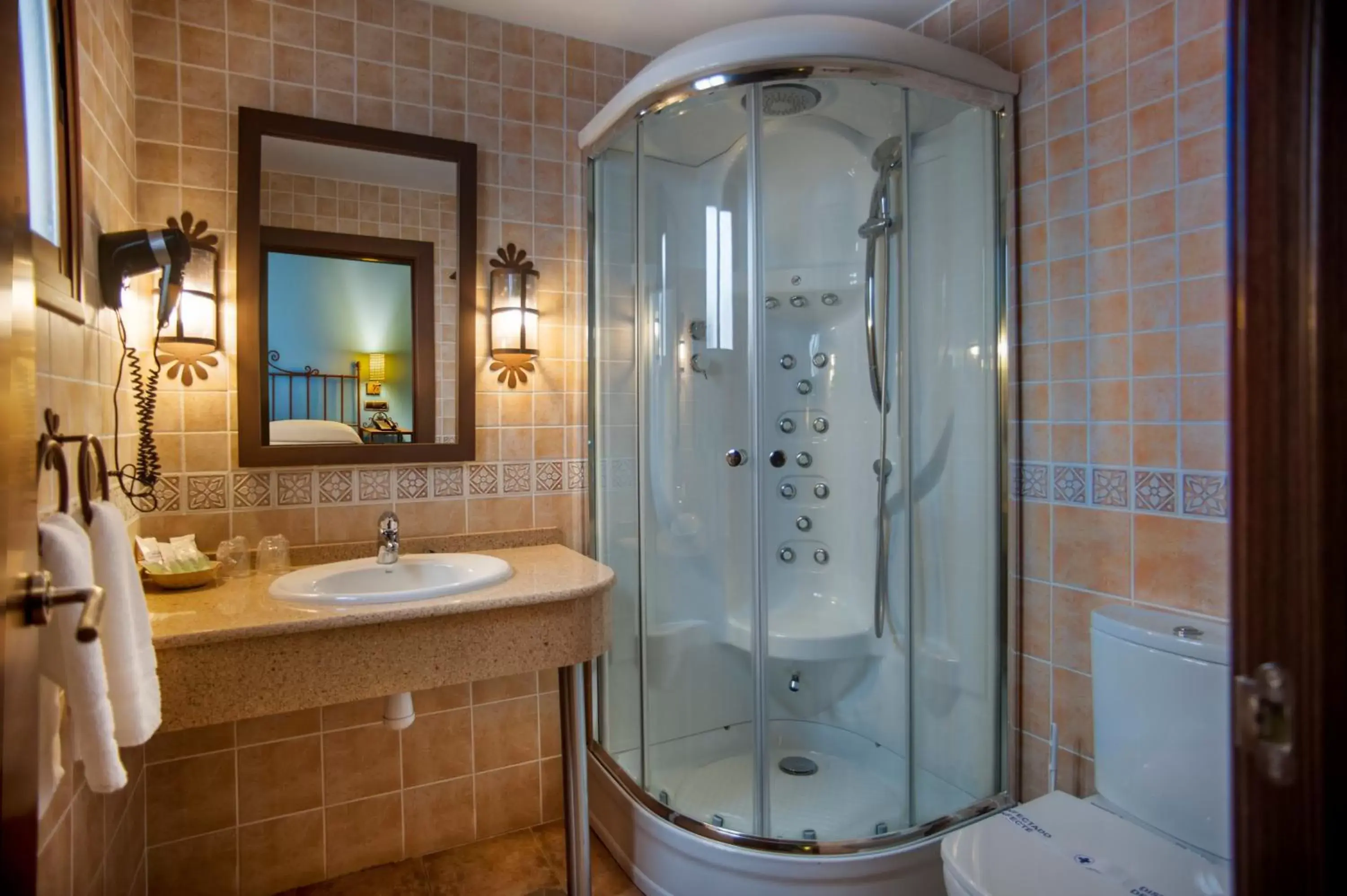 Shower, Bathroom in Hotel Moya