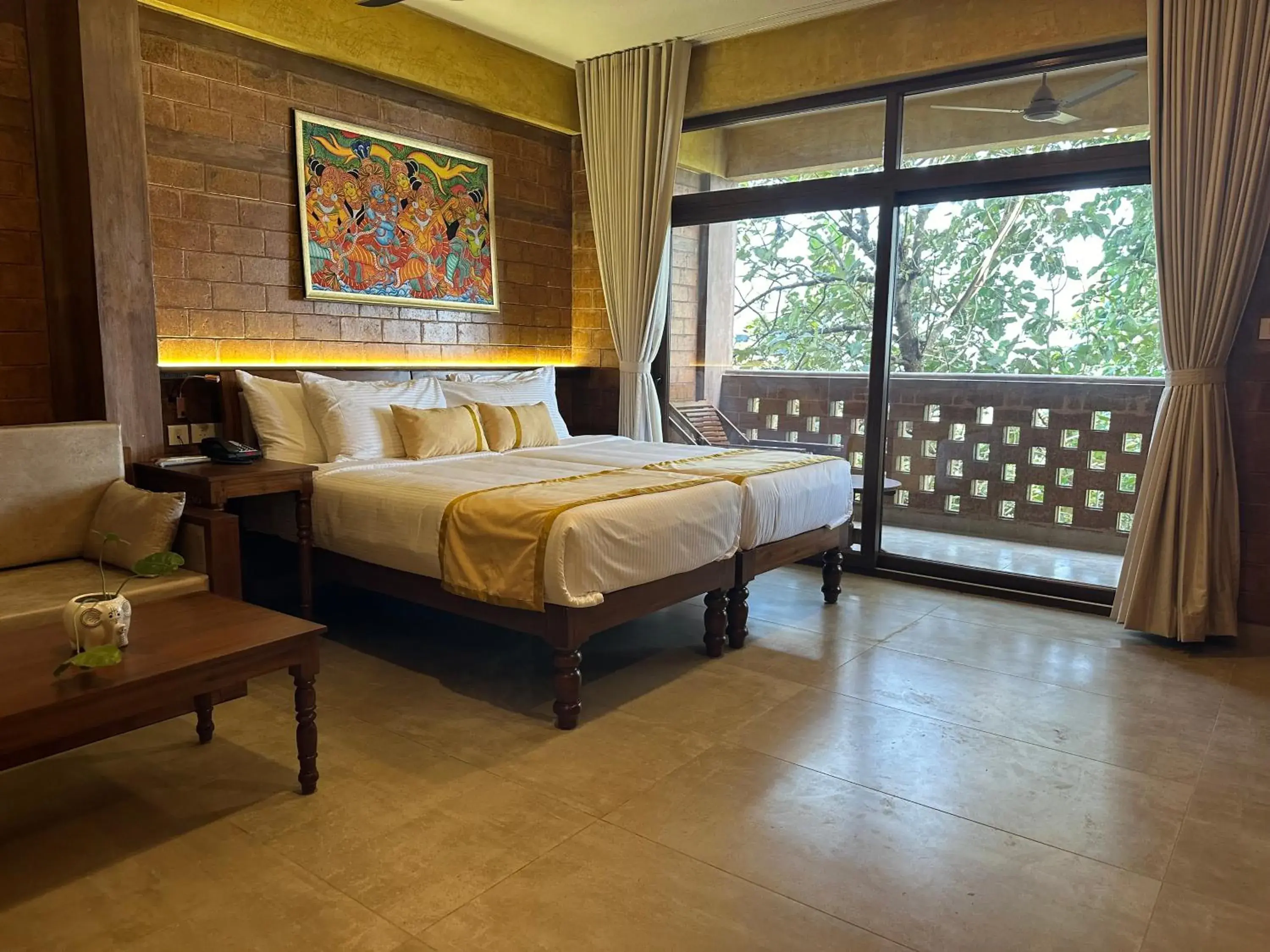 Bed in Amara Ayurveda Retreat