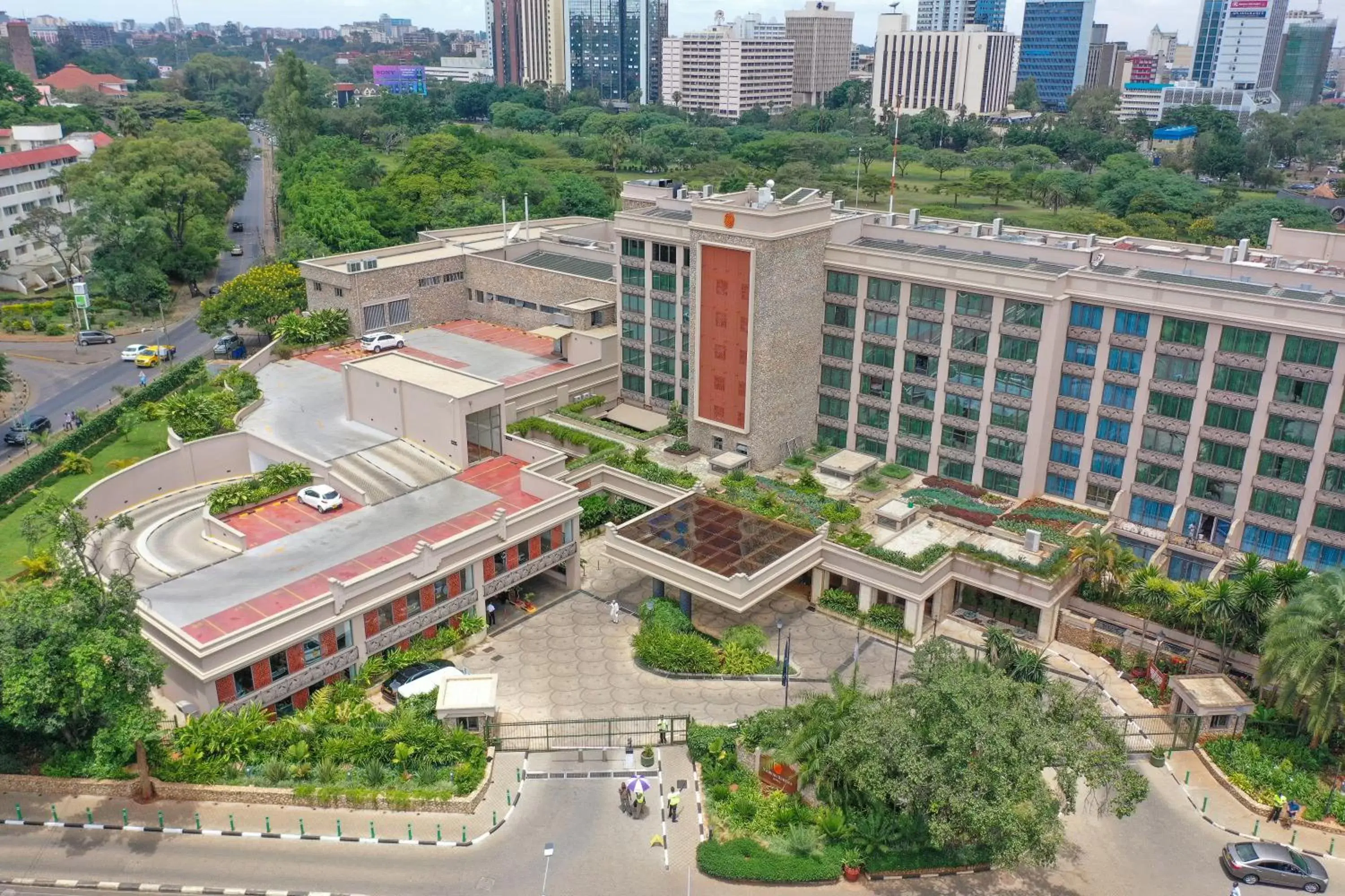 Property building, Bird's-eye View in Nairobi Serena Hotel