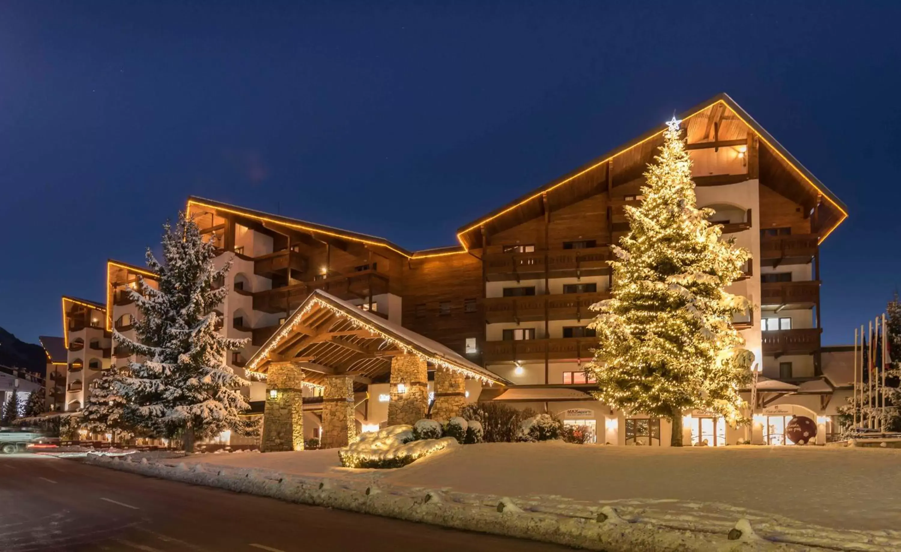 Property building, Winter in Kempinski Hotel Grand Arena Bansko