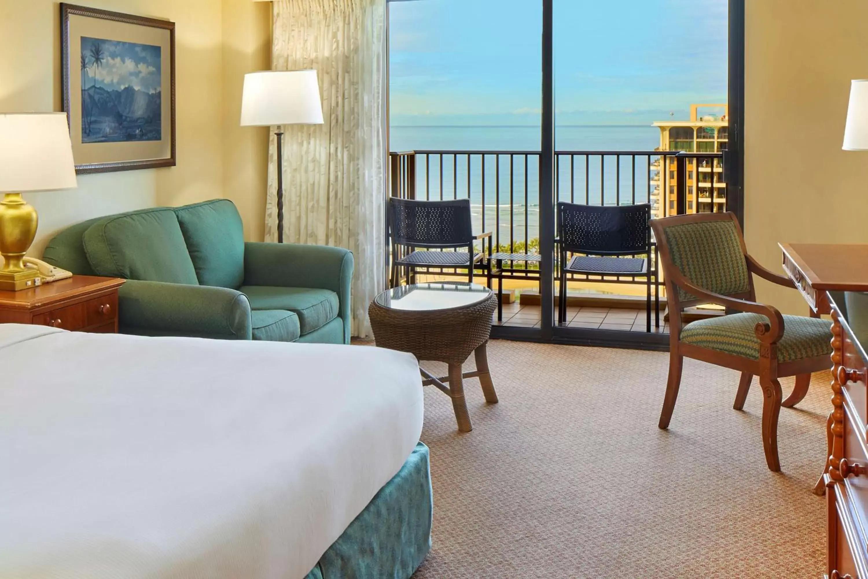 View (from property/room), Seating Area in Hilton Hawaiian Village Waikiki Beach Resort