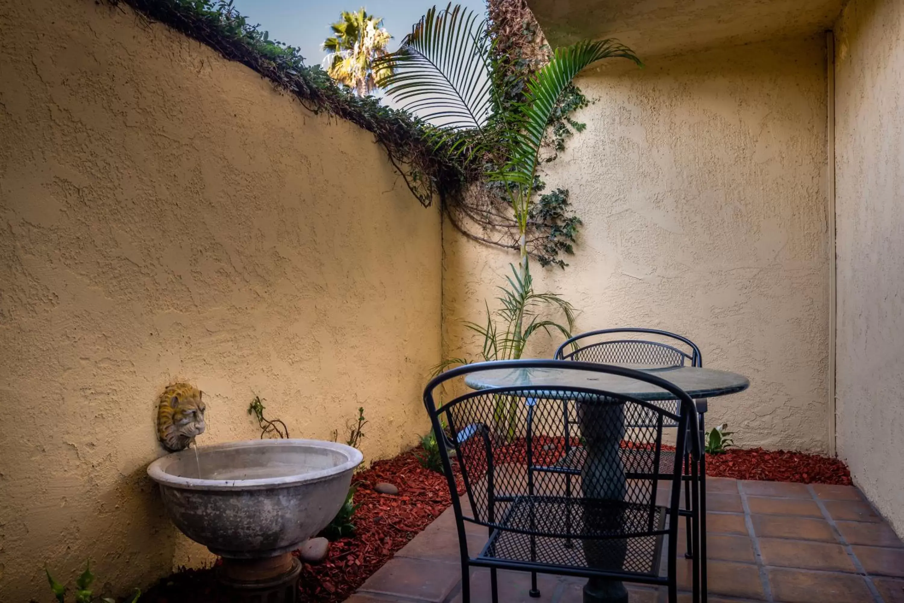 Patio in Hotel Pepper Tree Boutique Kitchen Studios - Anaheim