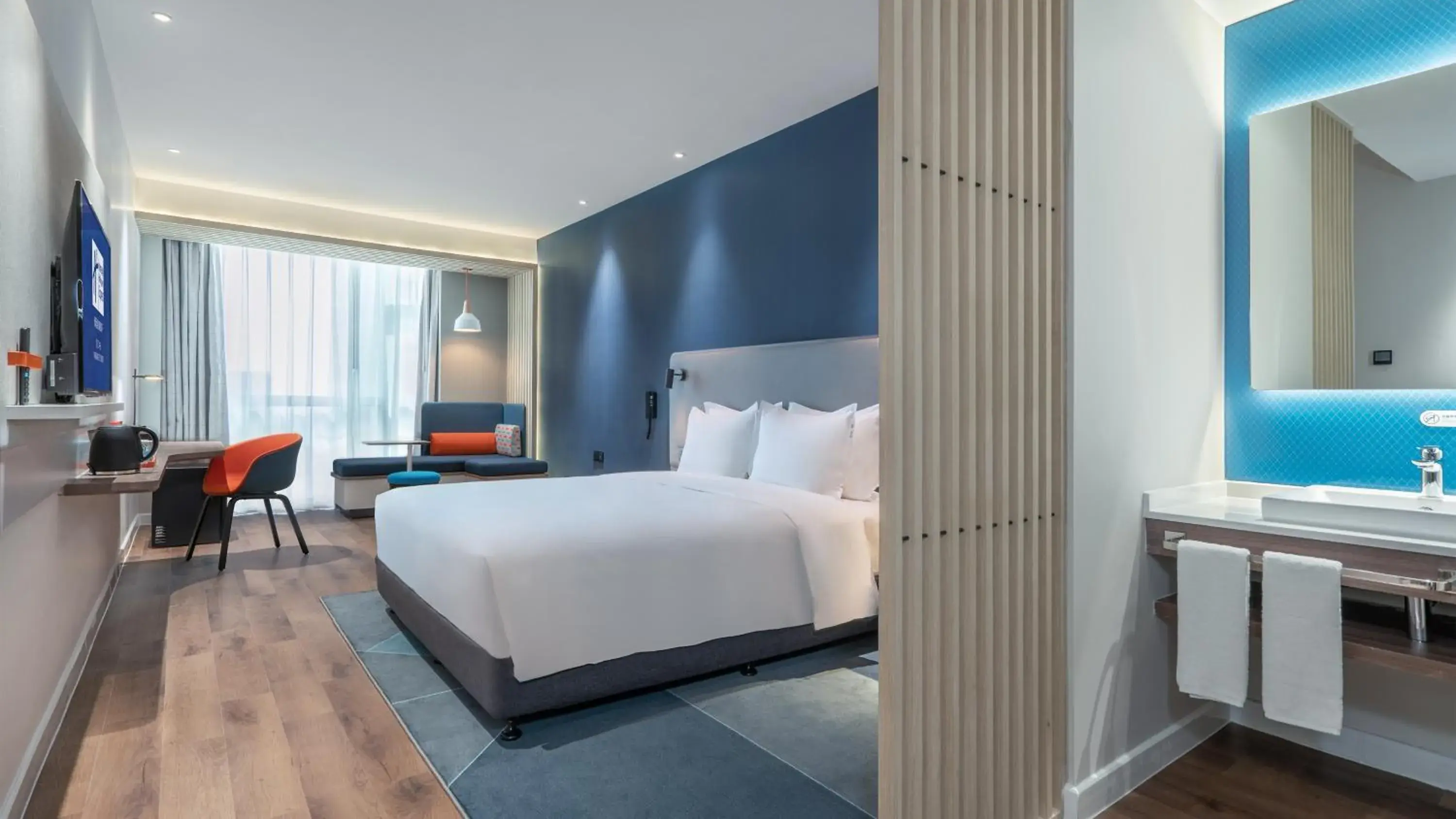 Bed in Holiday Inn Express Yangjiang City Center by IHG Bed in Holiday Inn Express Yangjiang City Center by IHG