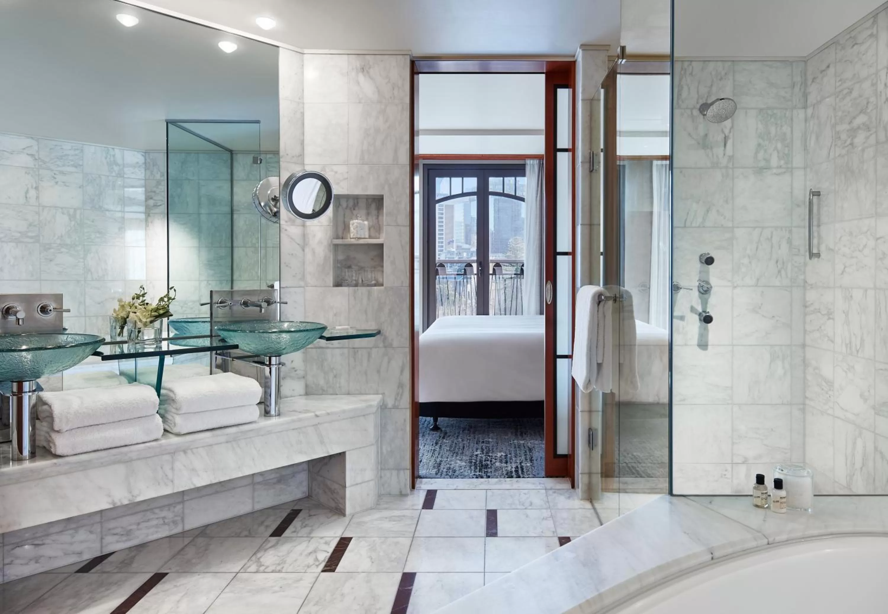 Bathroom, Bed in Park Hyatt Melbourne