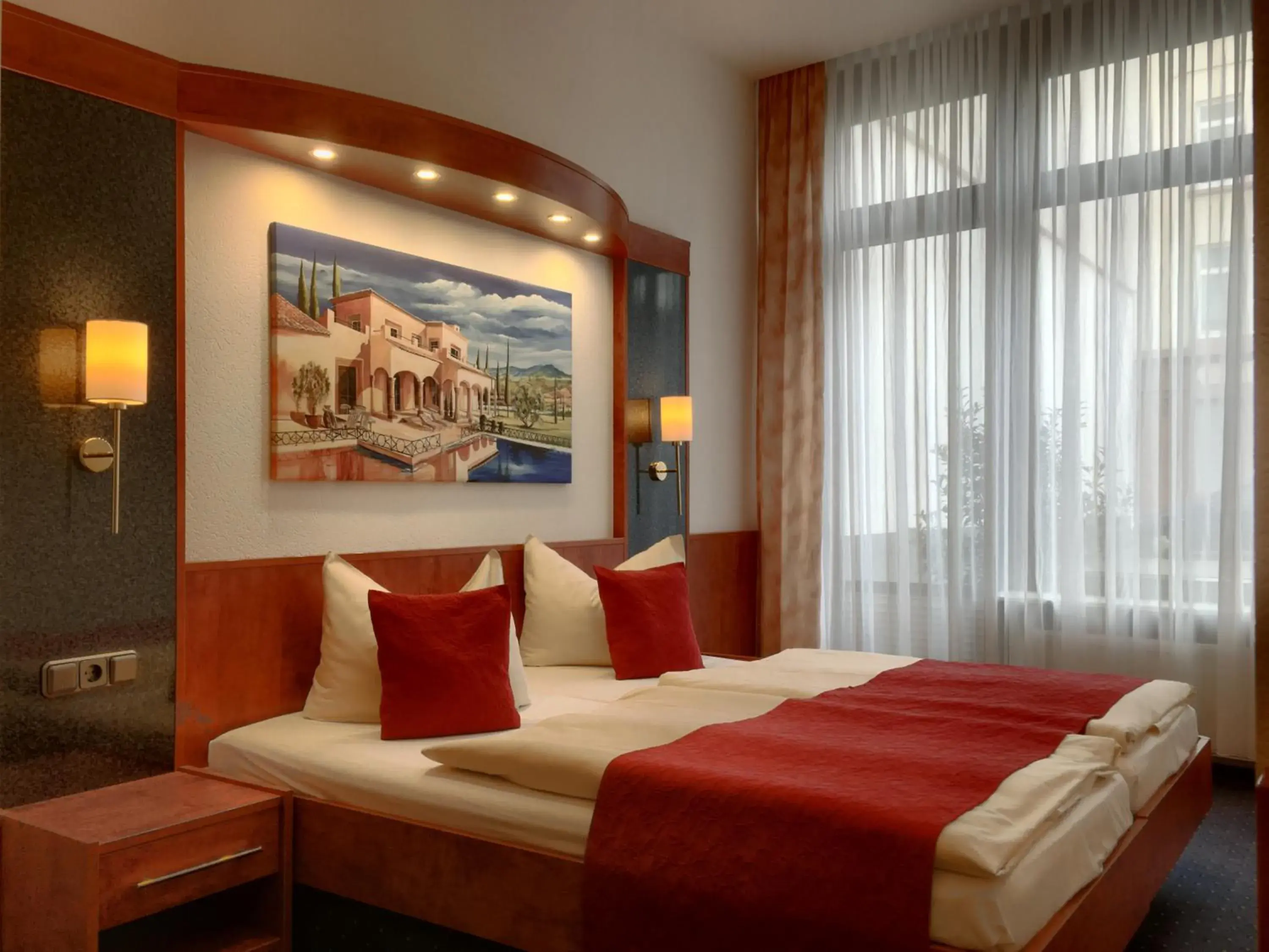 Bed in Hotel Hansa