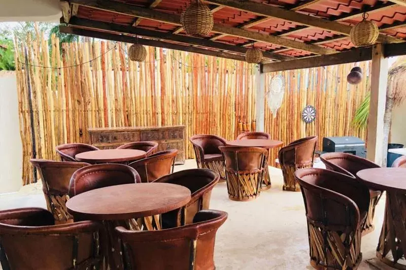 BBQ facilities, Lounge/Bar in Hotel CasaBakal - A pie de Laguna - Bacalar