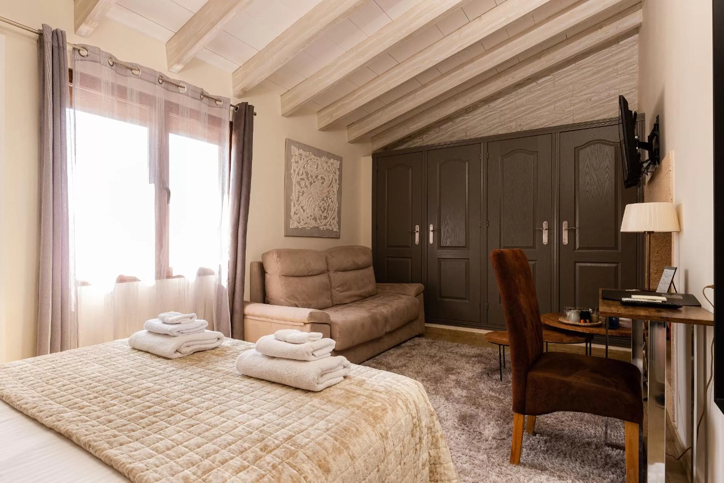 View (from property/room), Bed in Casa Mistela