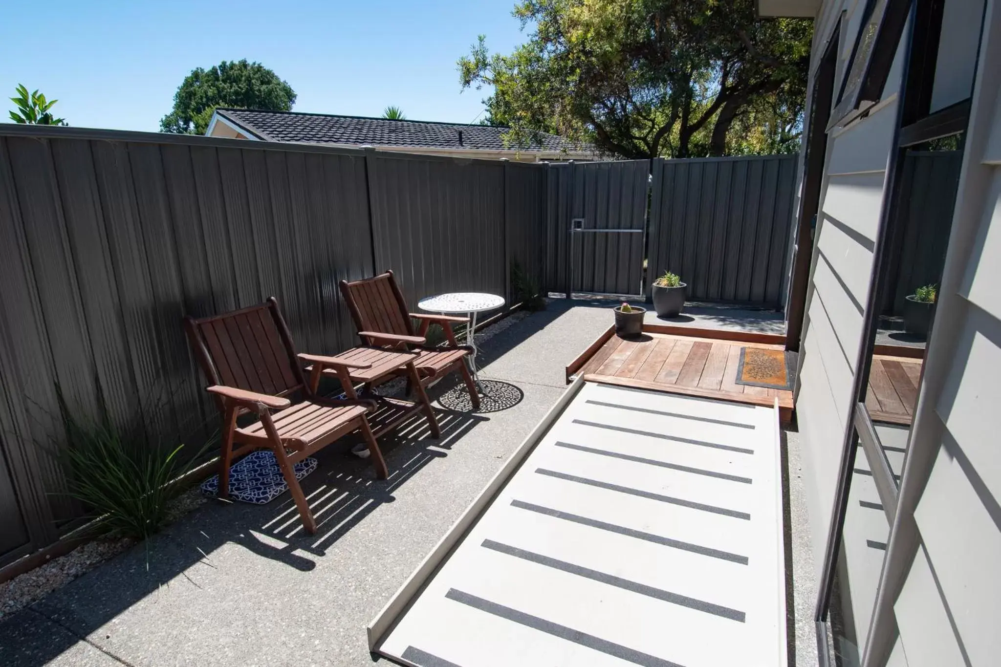 Patio in Middle Park Motel