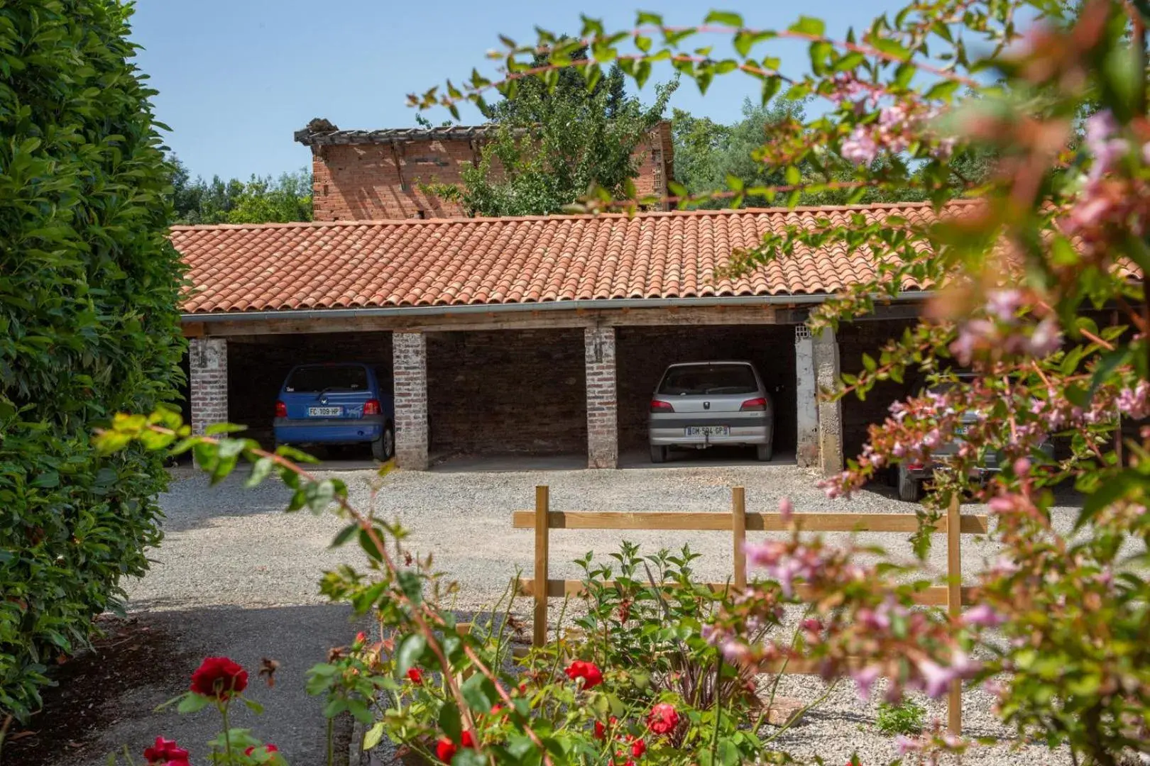 Parking, Property Building in Logis Hotel L'Occitan