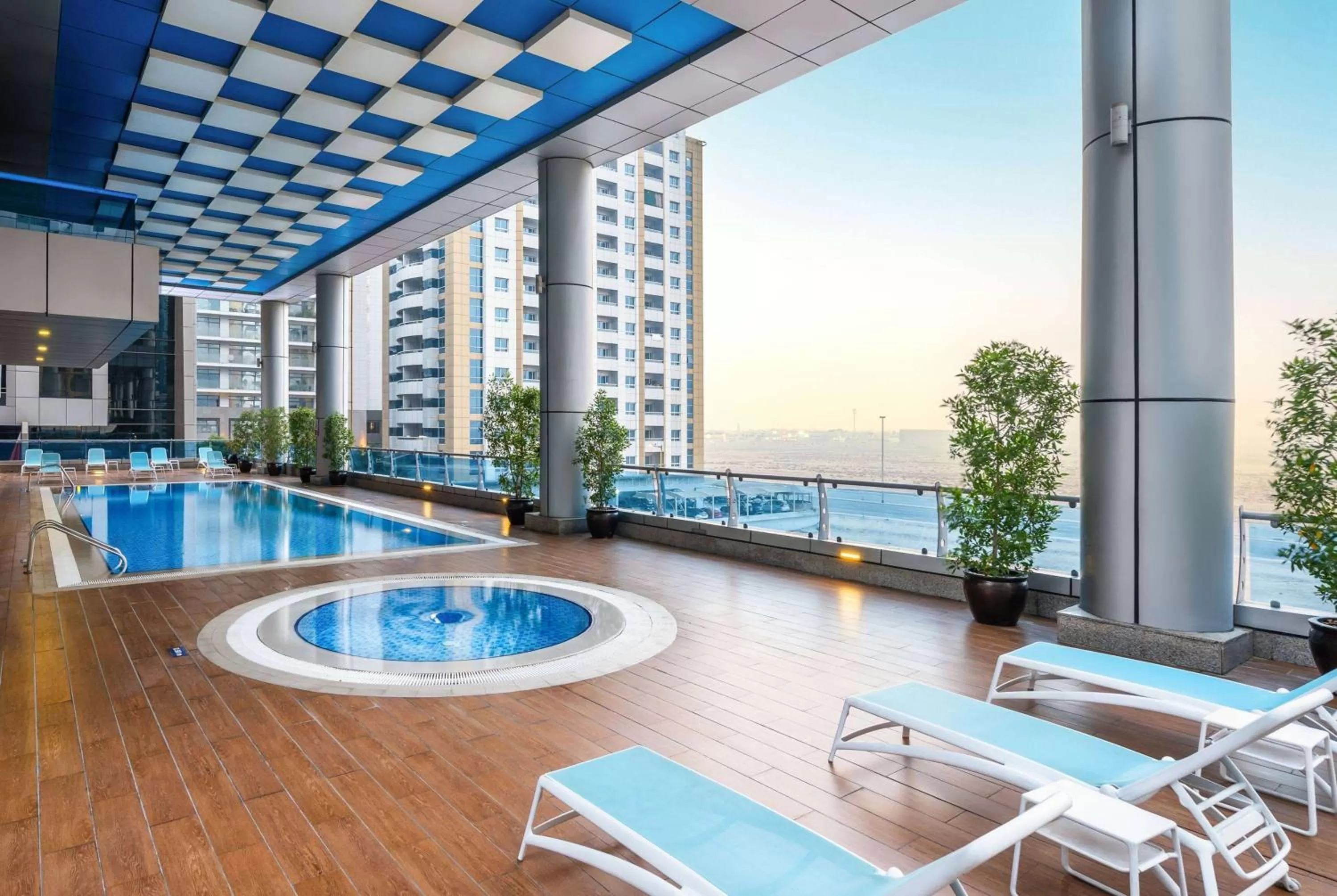 Pool view in Ramada by Wyndham Dubai Barsha Heights