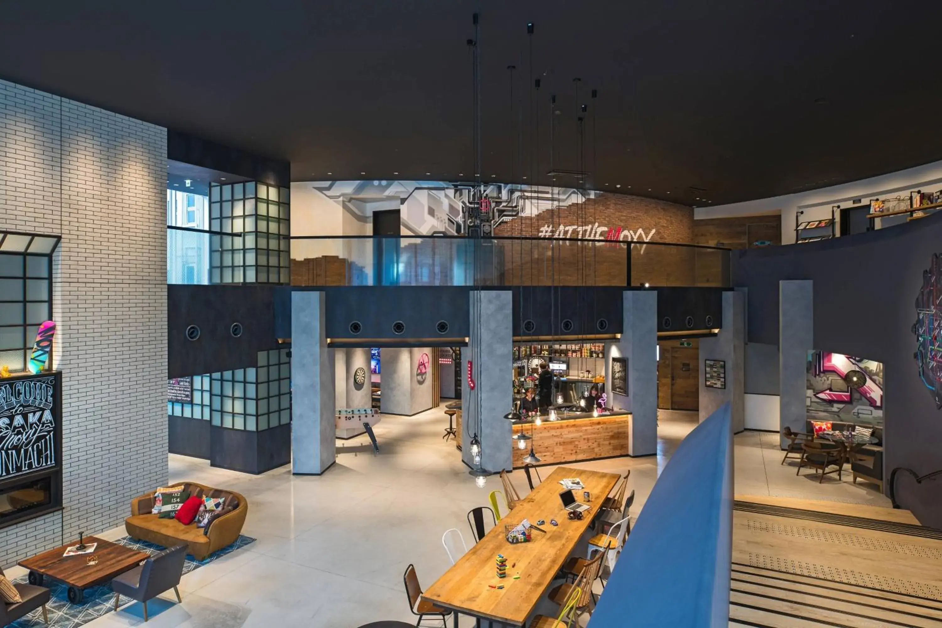 Lobby or reception in MOXY Osaka Honmachi by Marriott