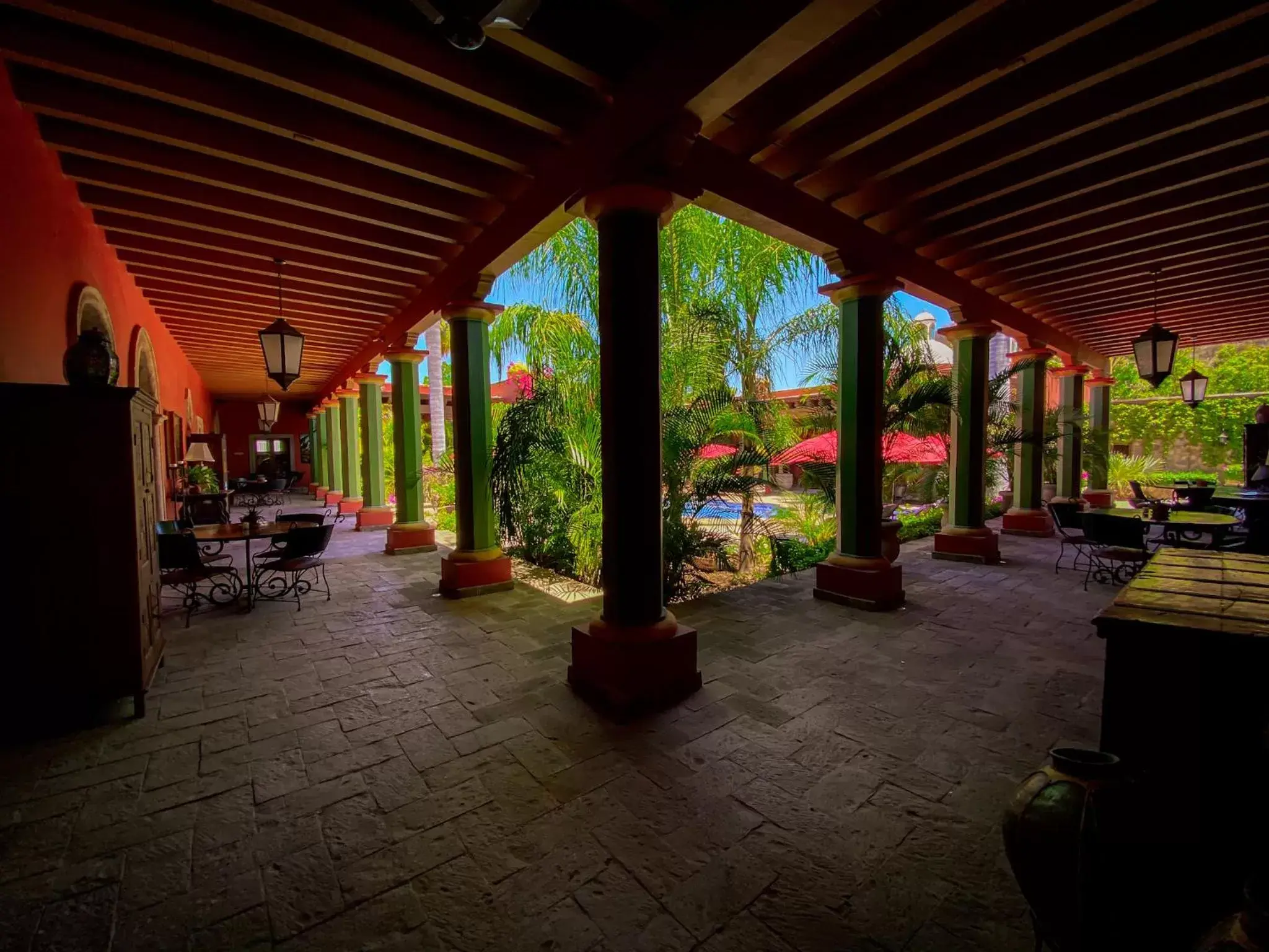 Patio, Restaurant/Places to Eat in Hacienda de los Santos