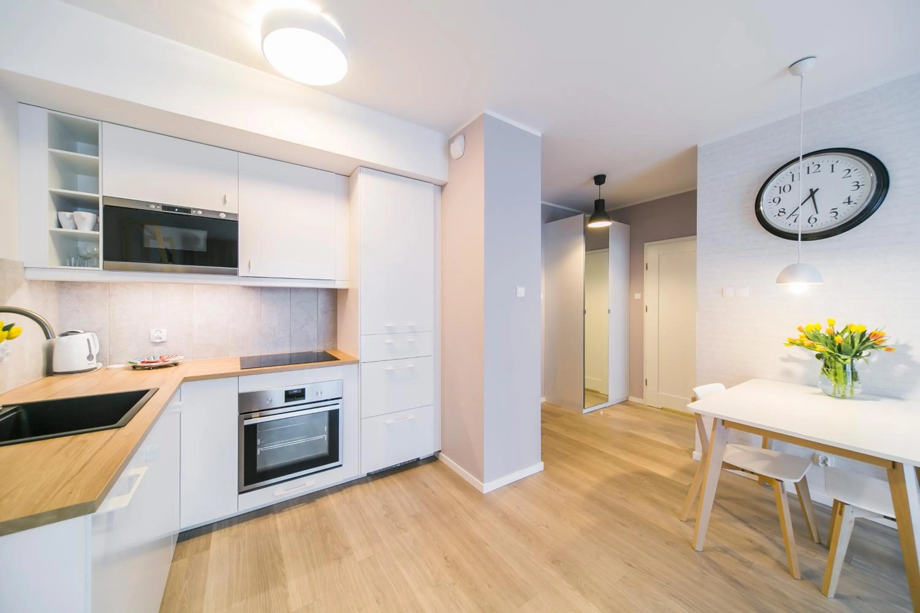 Kitchen or kitchenette in GRANO APARTMENTS Gdańsk Motława SPA & Wellness