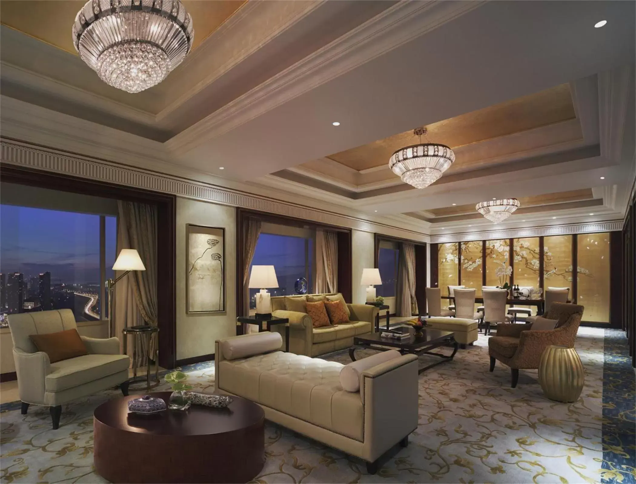 Photo of the whole room, Seating Area in Shangri-La Dalian