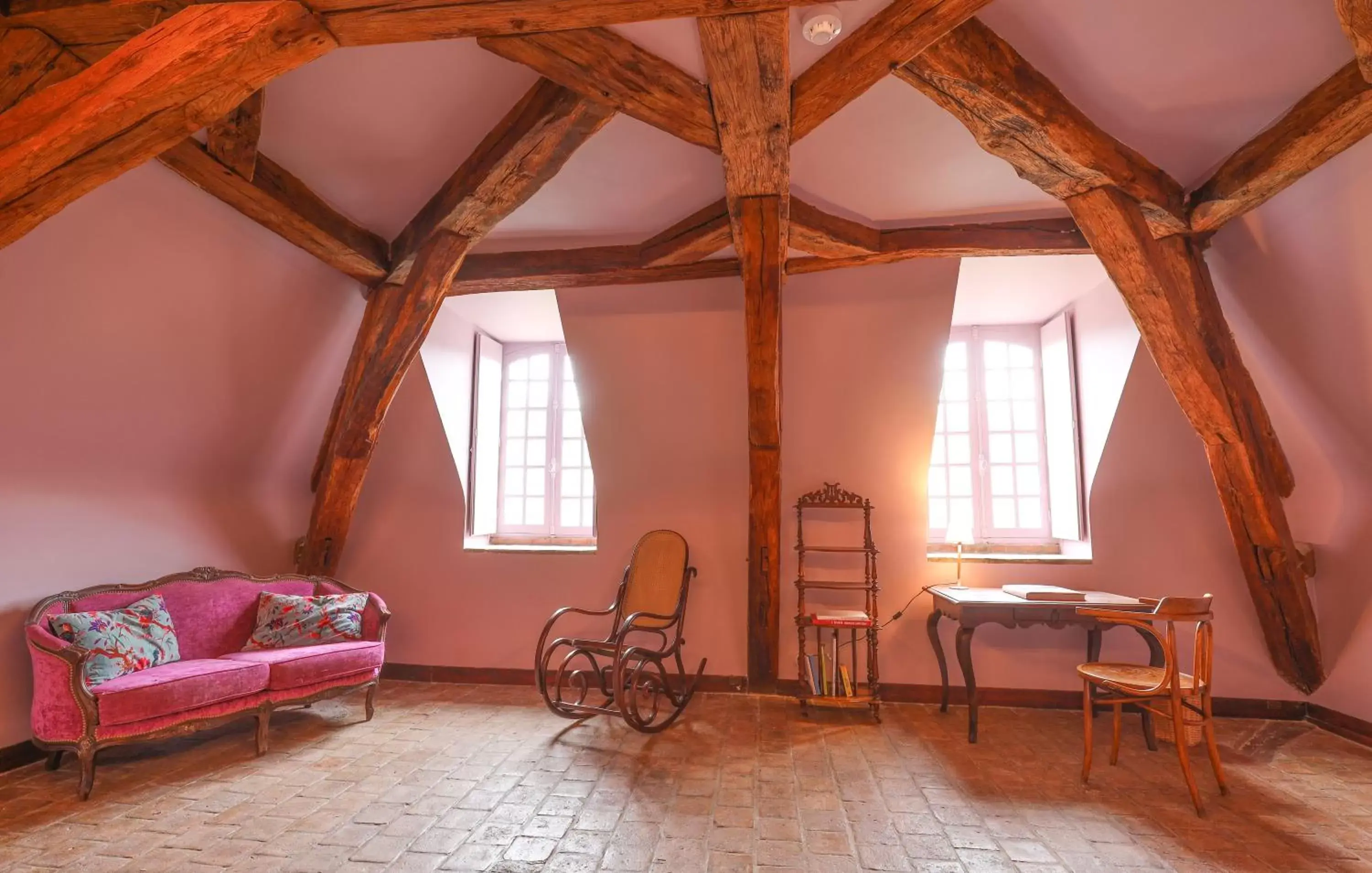 Living room, Seating Area in Château de la Huberdière