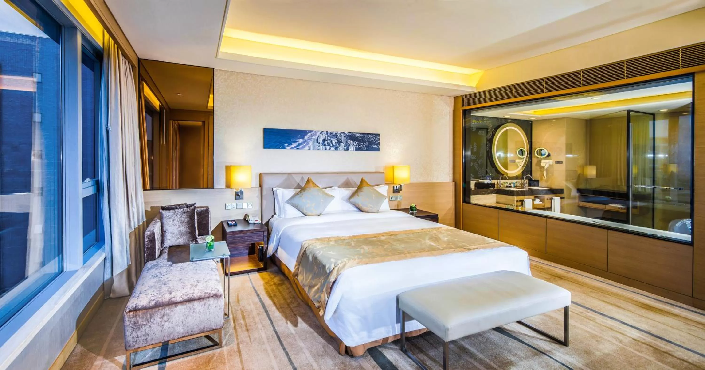 Photo of the whole room, Bed in Crowne Plaza Guangzhou Huadu by IHG - Free Shuttle bus between hotel to Exhibition Center During Canton Fair