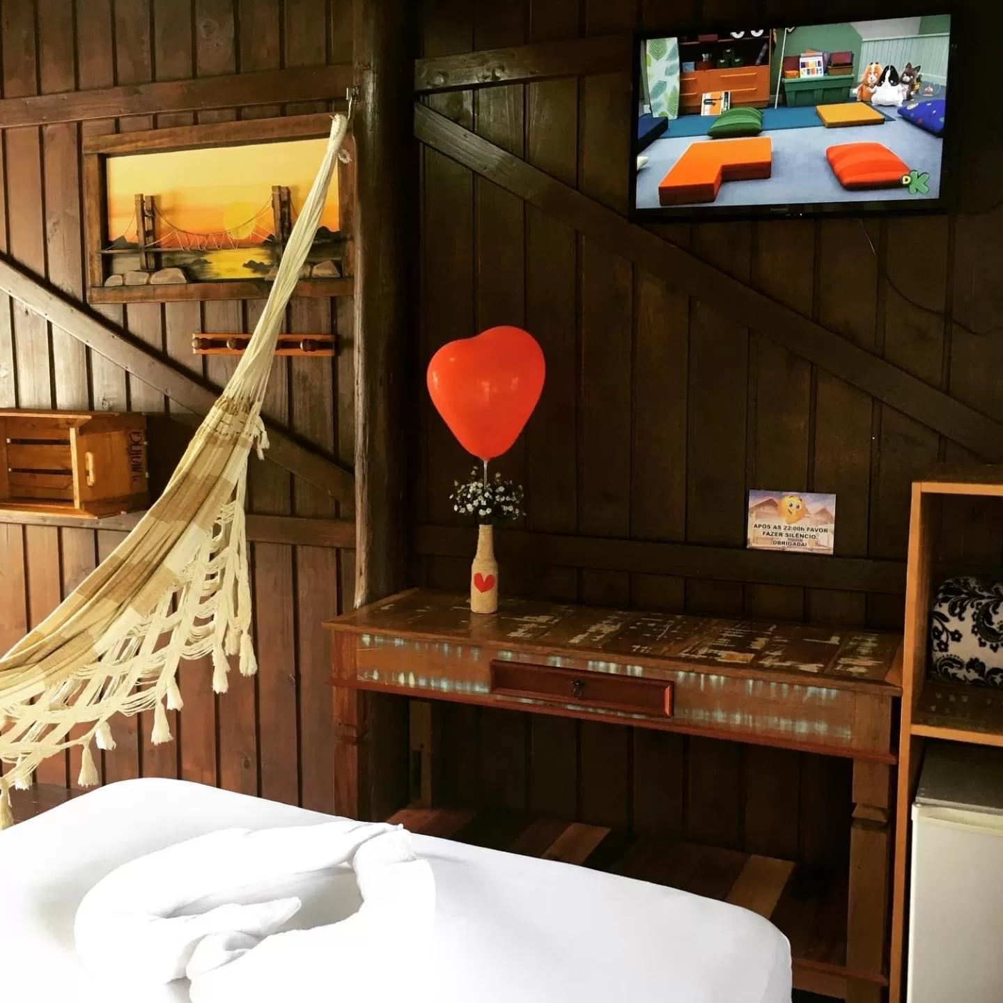 Bed in Pousada Quatro Estrelas