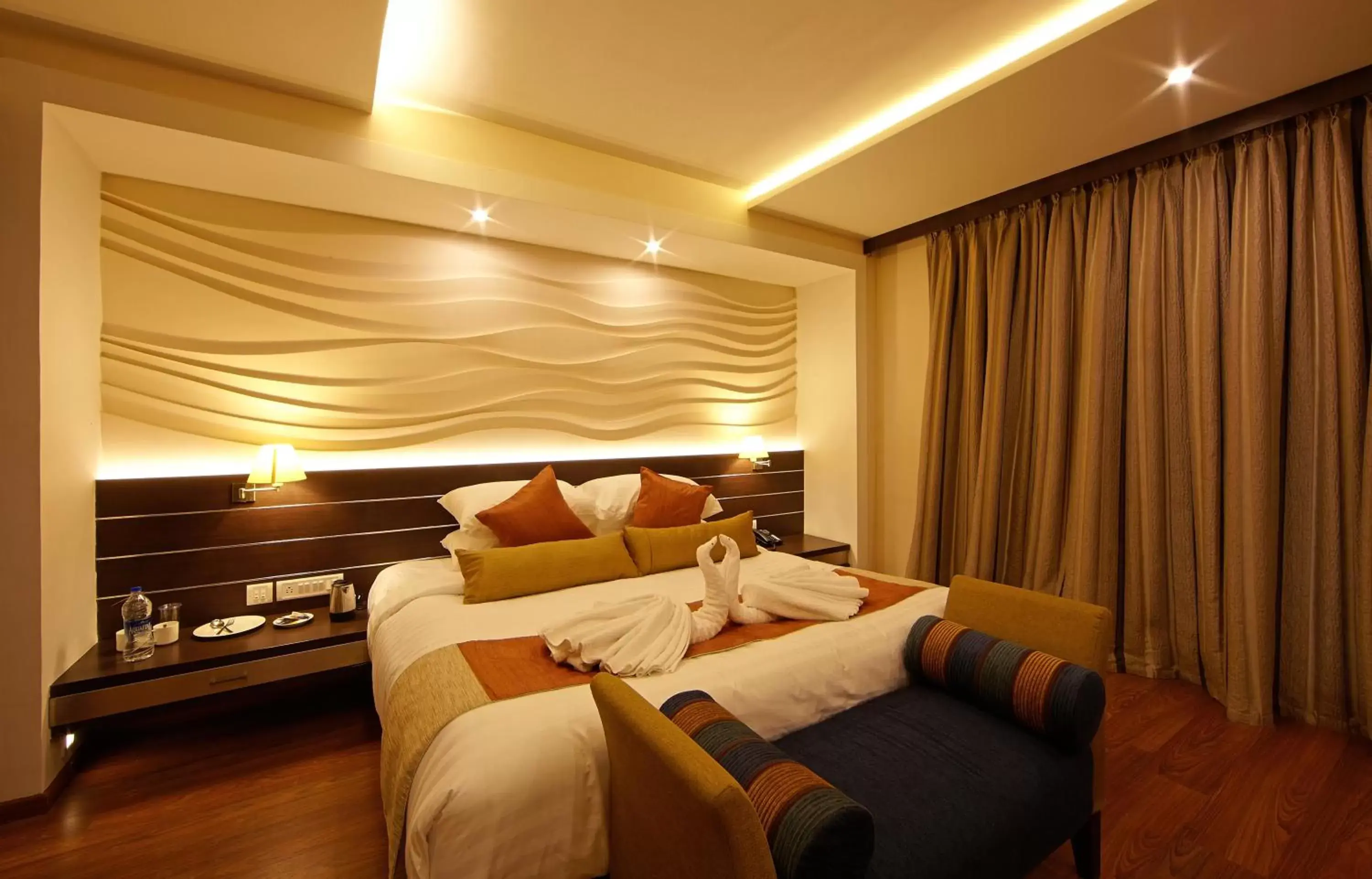 Bedroom, Bed in Golden Fruits Business Suites