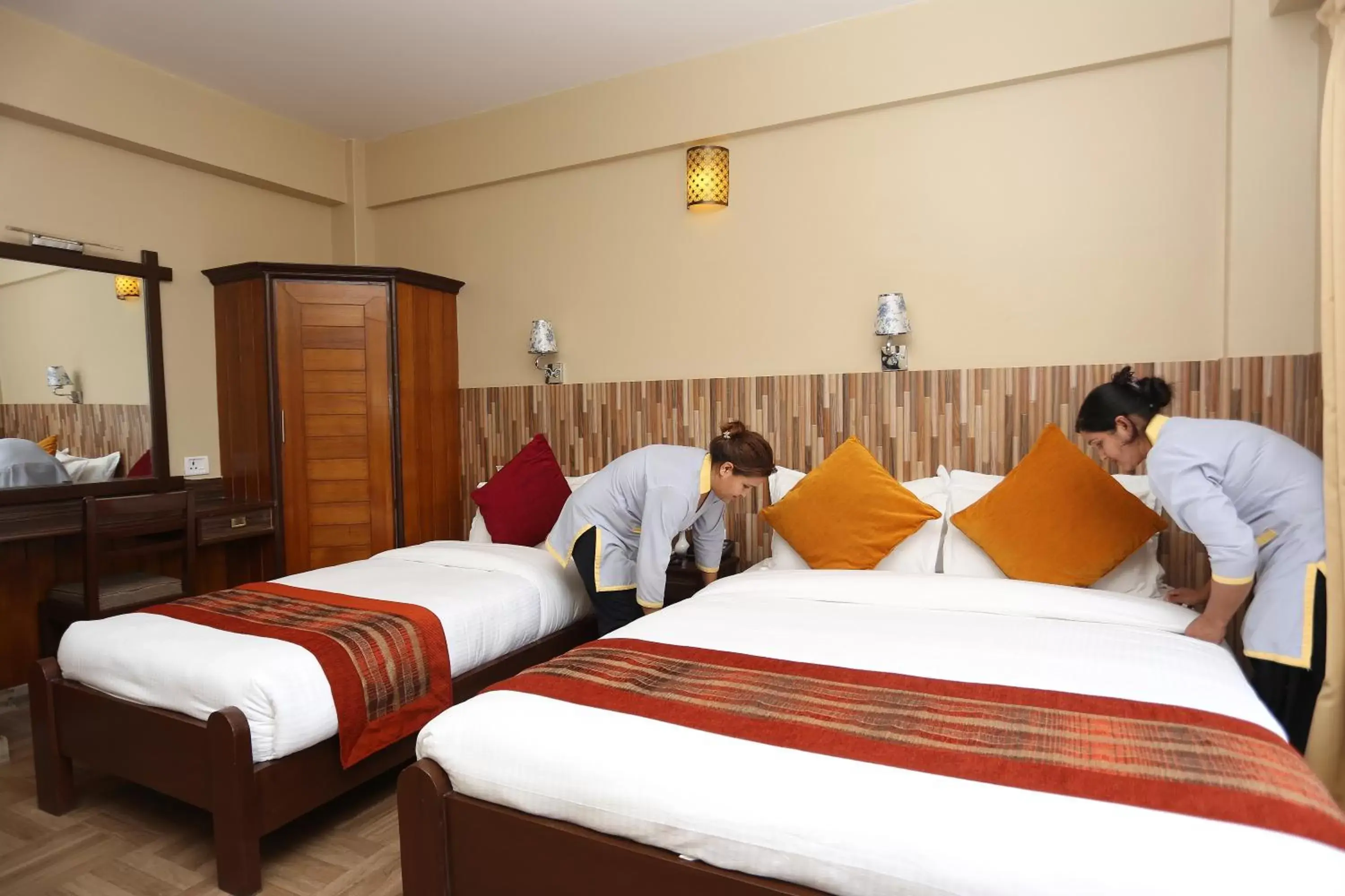Bed in Pokhara Choice Inn
