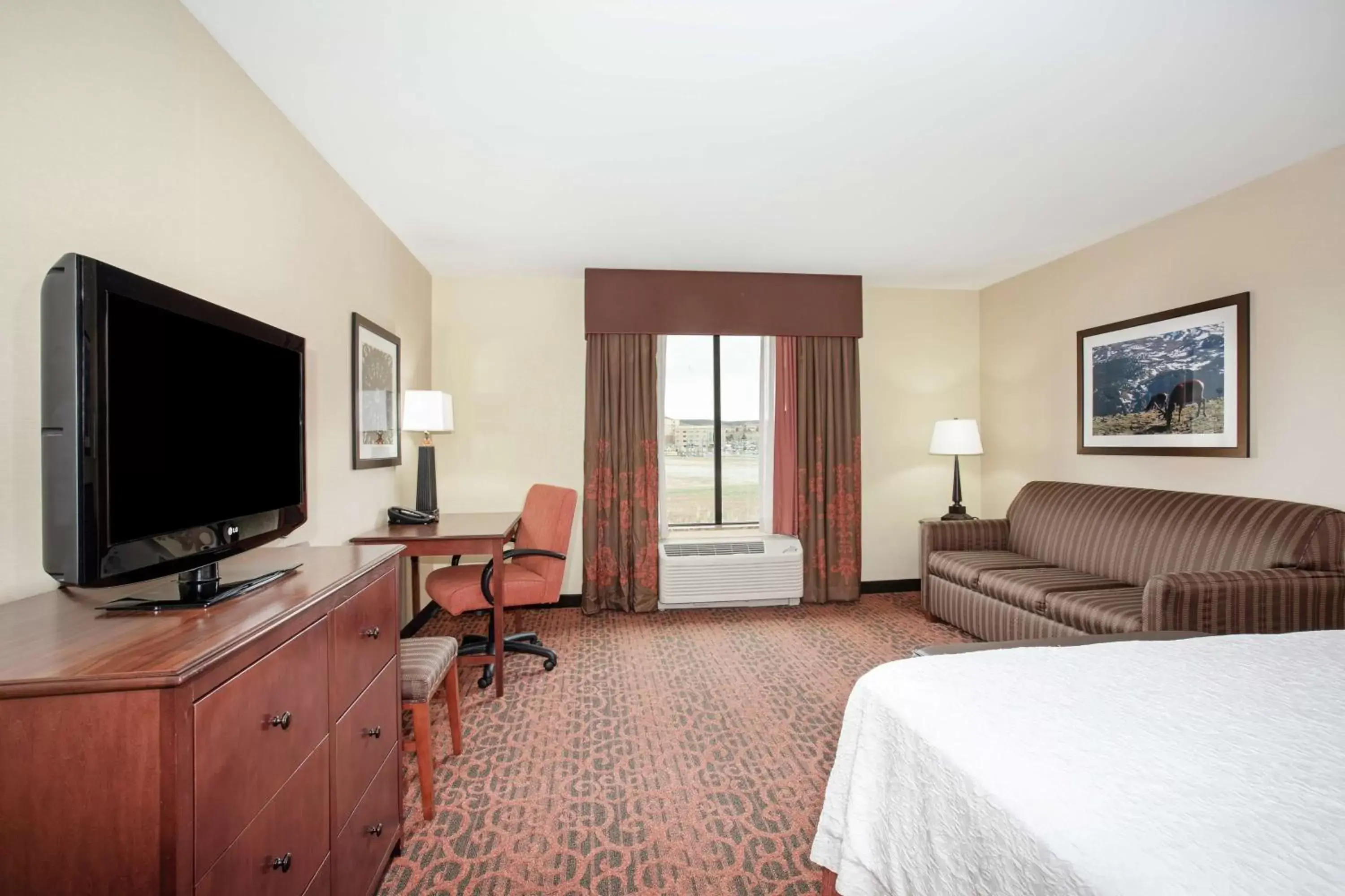 Bedroom, TV/Entertainment Center in Hampton Inn and Suites Denver/South-RidgeGate