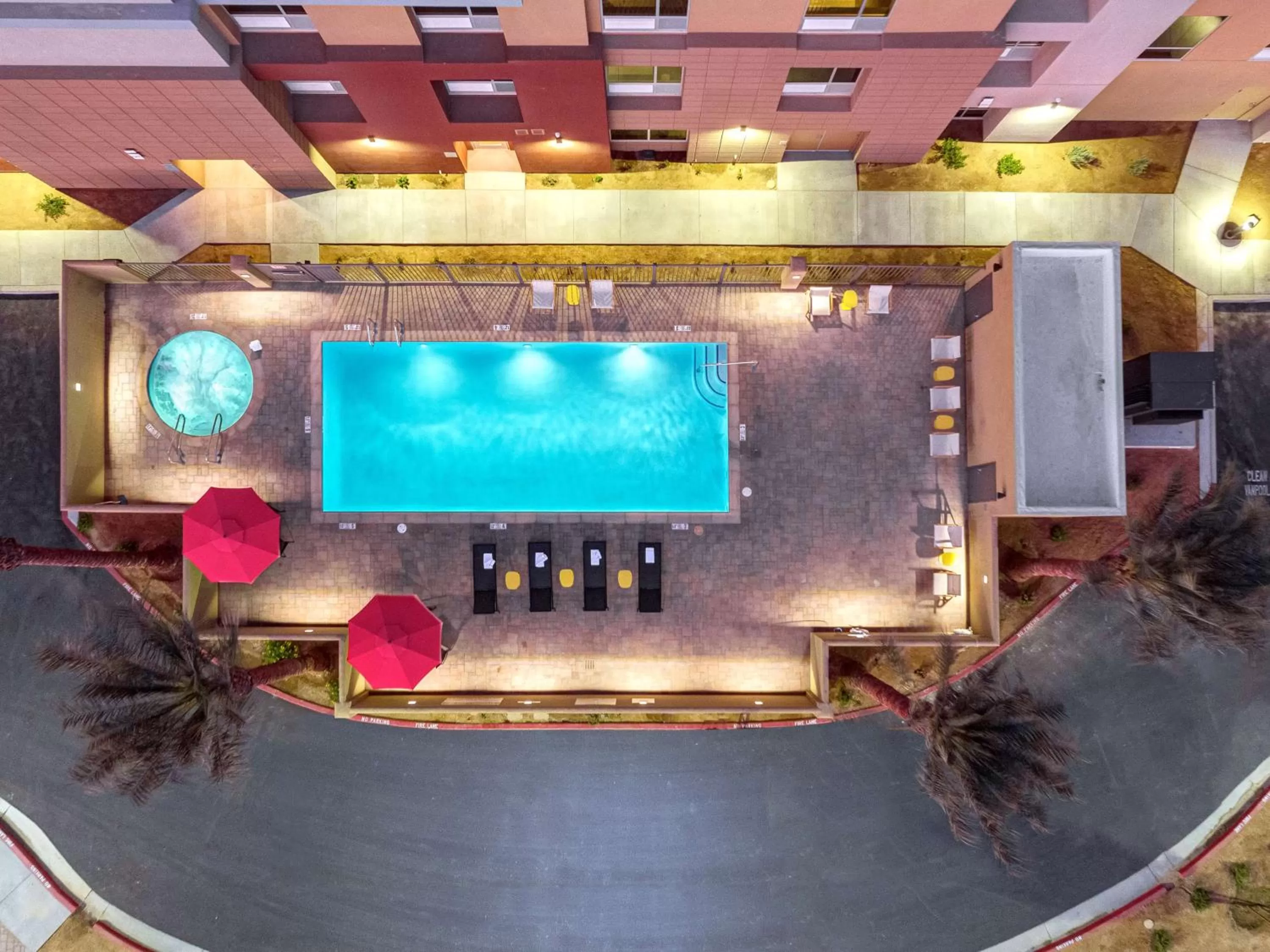 Pool view in Hampton Inn & Suites Indio, Ca