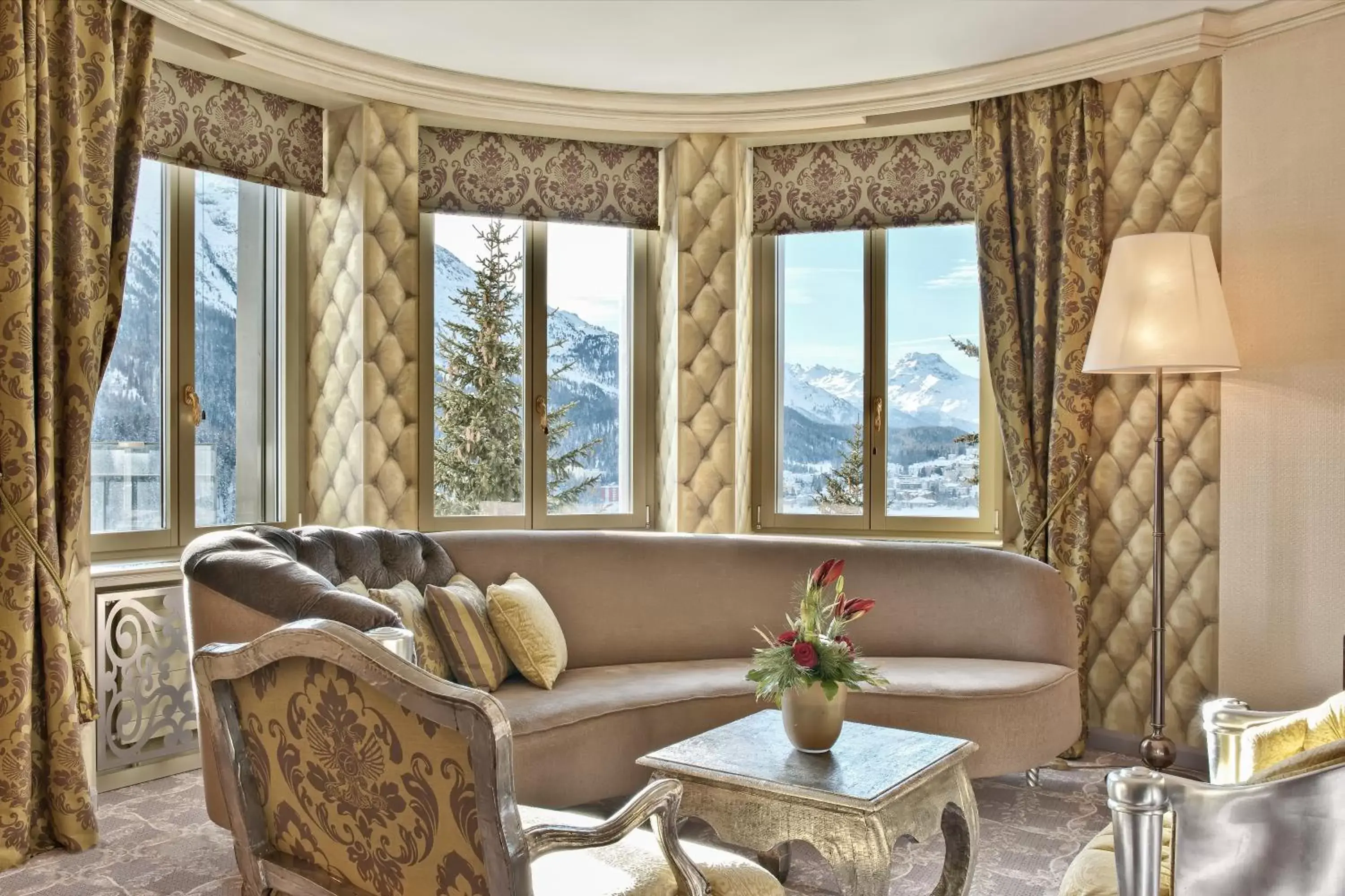 Living room, Seating Area in Carlton Hotel St Moritz - The Leading Hotels of the World