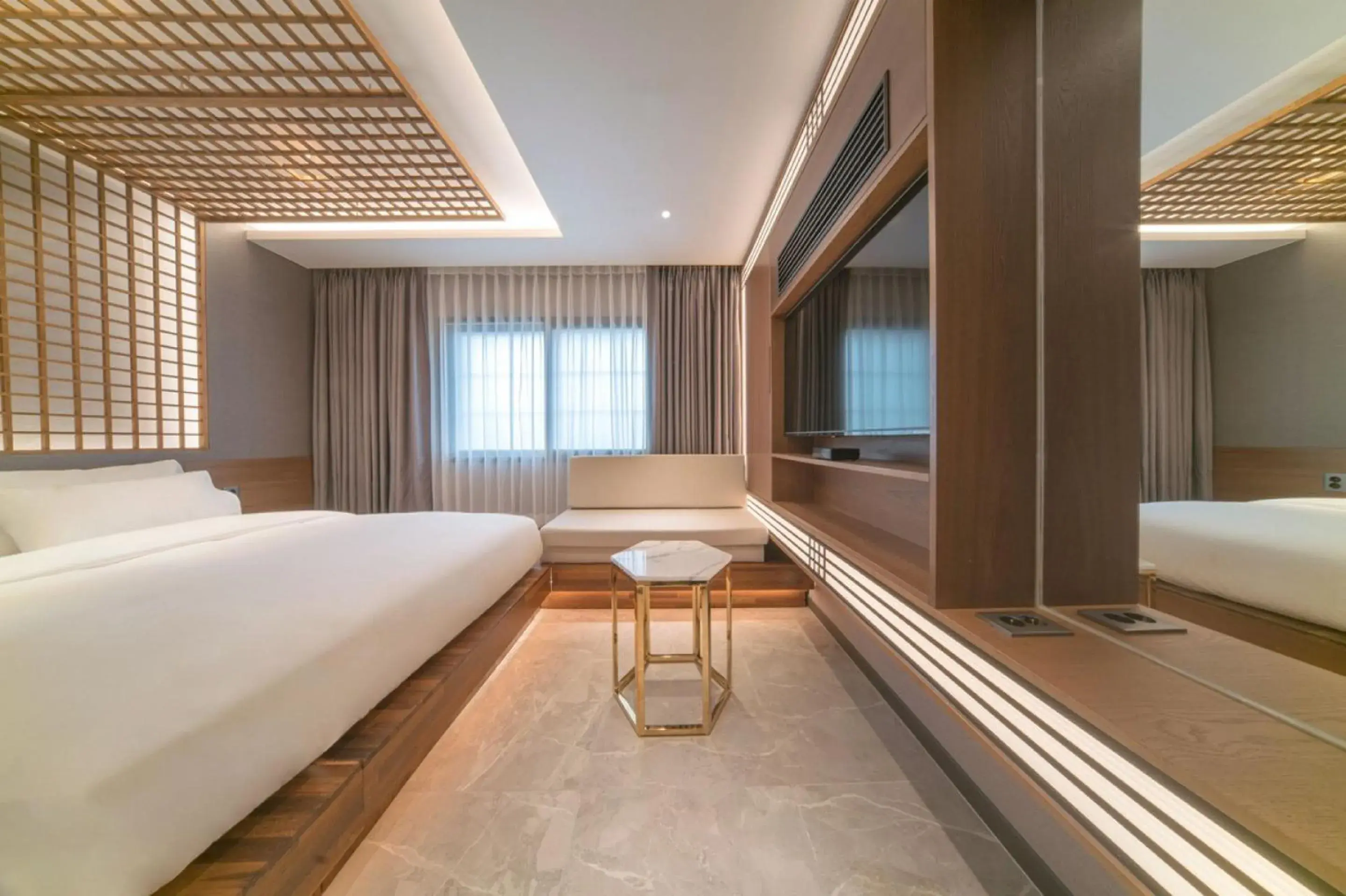 Bed in Yeon Hwa Moon Hotel Bed in Yeon Hwa Moon Hotel