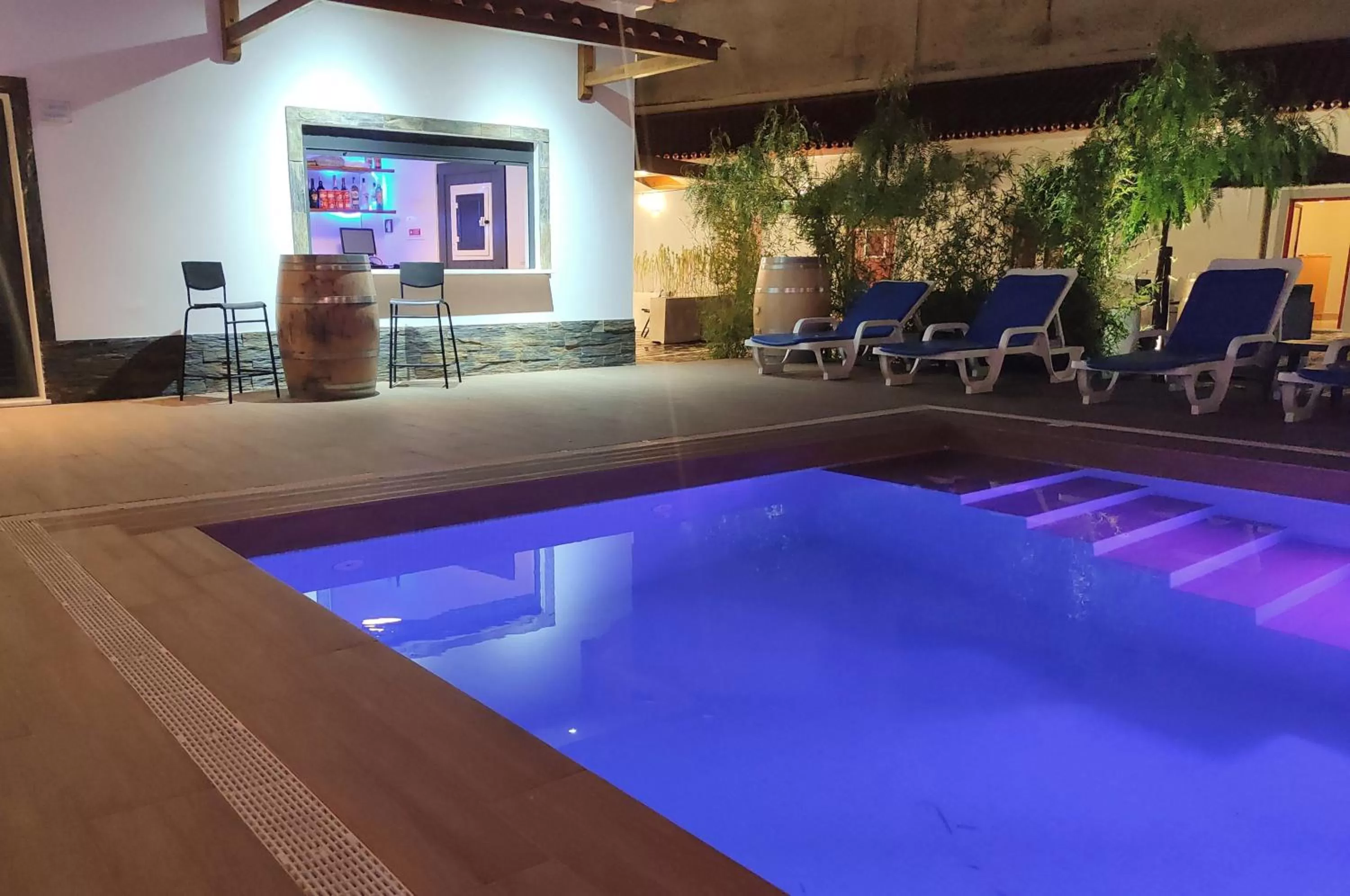 Lounge or bar, Swimming Pool in Luxury Palm Suites