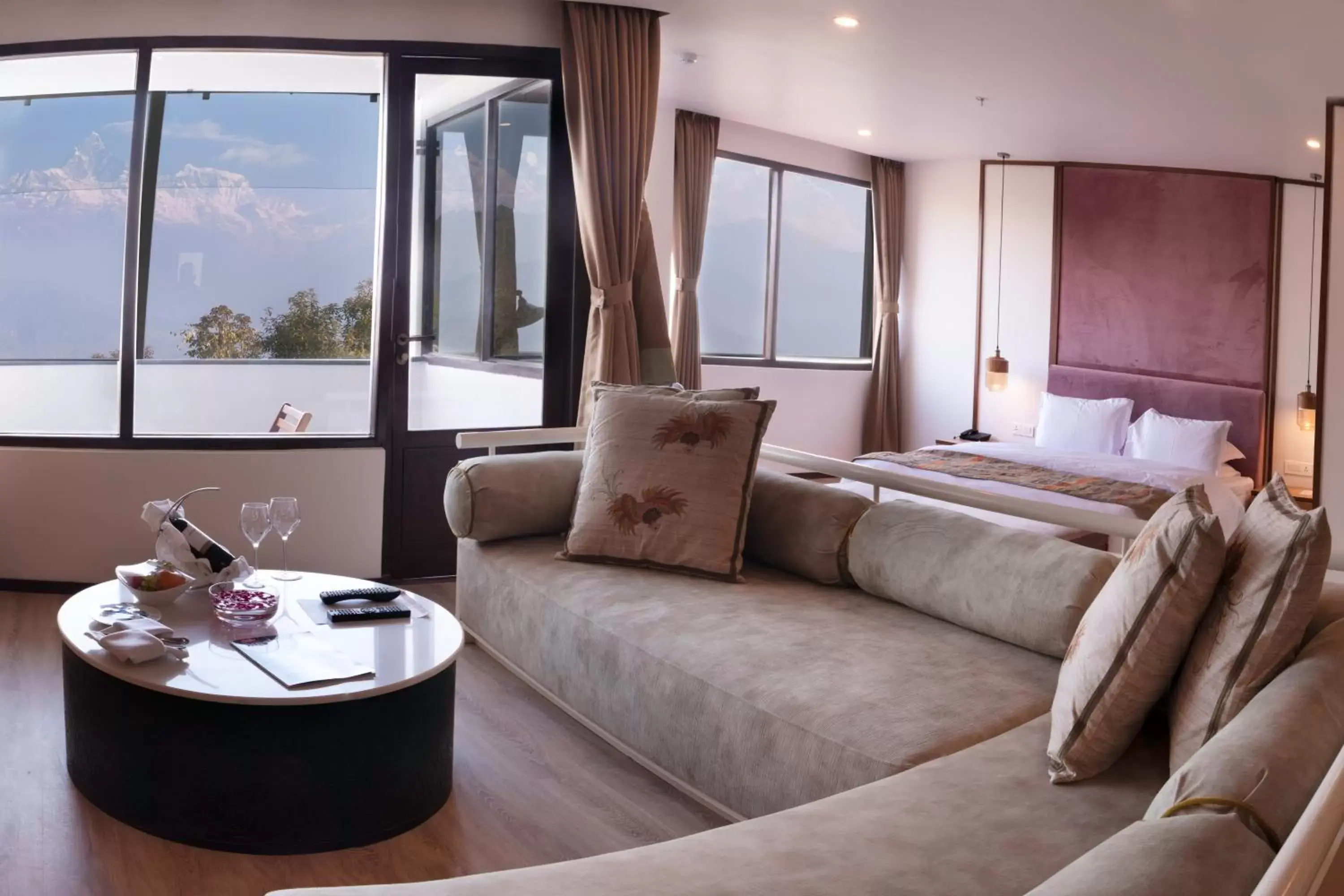 Living room in Hotel Annapurna View Sarangkot Living room in Hotel Annapurna View Sarangkot